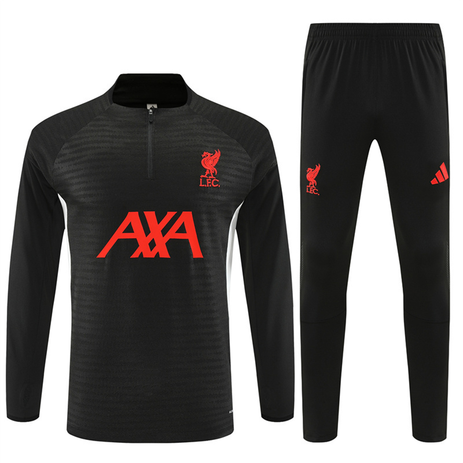 AlphaJersey-Liver.pool 25-26 Long Sleeve Training Set - Player Version - Black Top & Black Pants