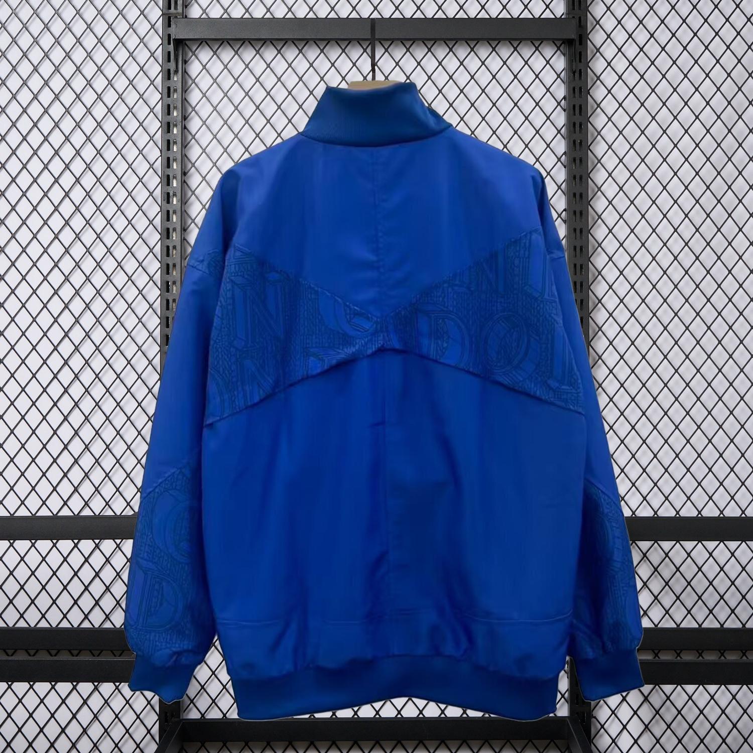 AlphaJersey-C.H.E.L.S.E.A 25-26 Subtle Letter Pattern Windbreaker Jacket - Blue
