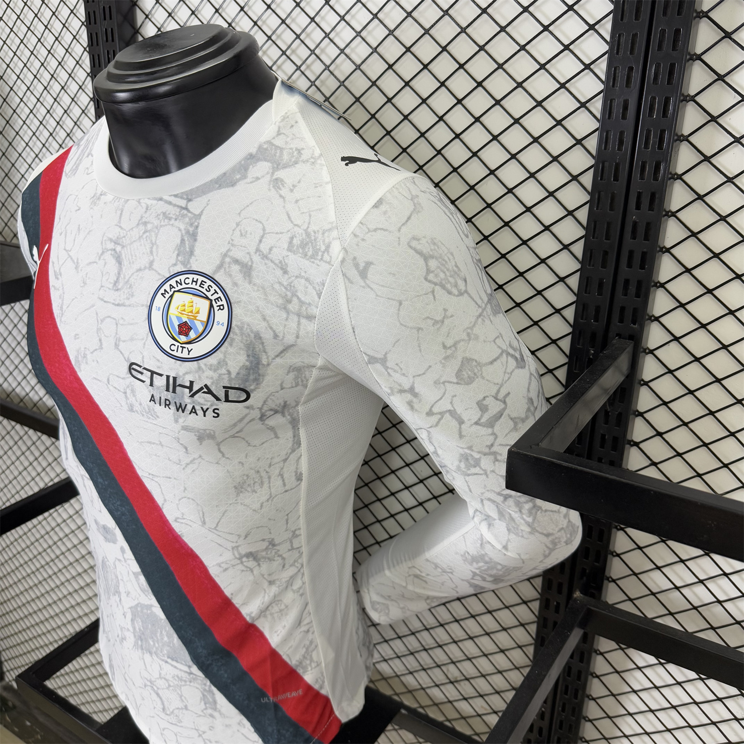 AlphaJersey-Manchester City 25-26 KidSuper White Long Sleeves Jersey - Player Version