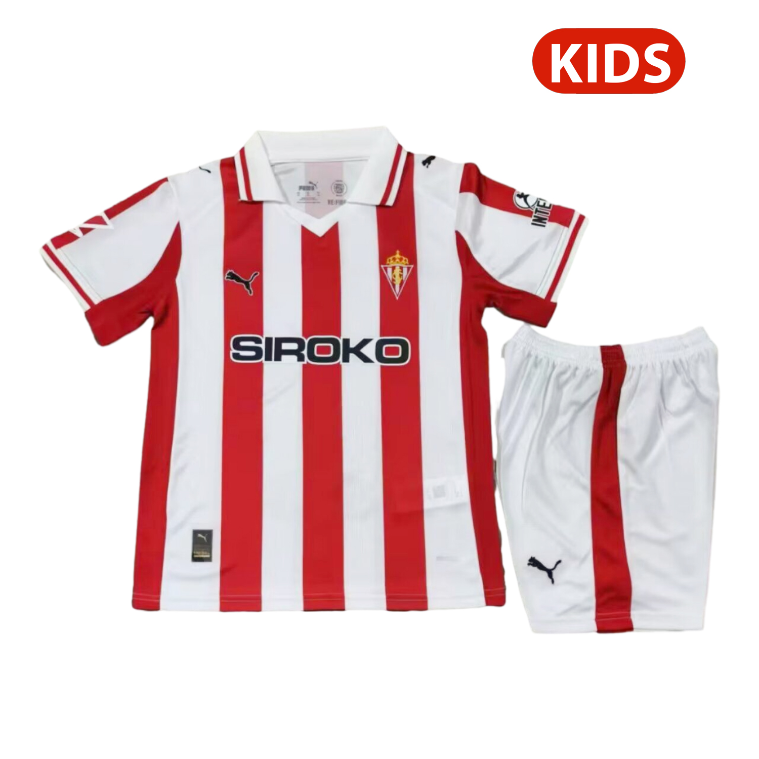 AlphaJersey-Sporting Gijon 25-26 Home Kids Kit