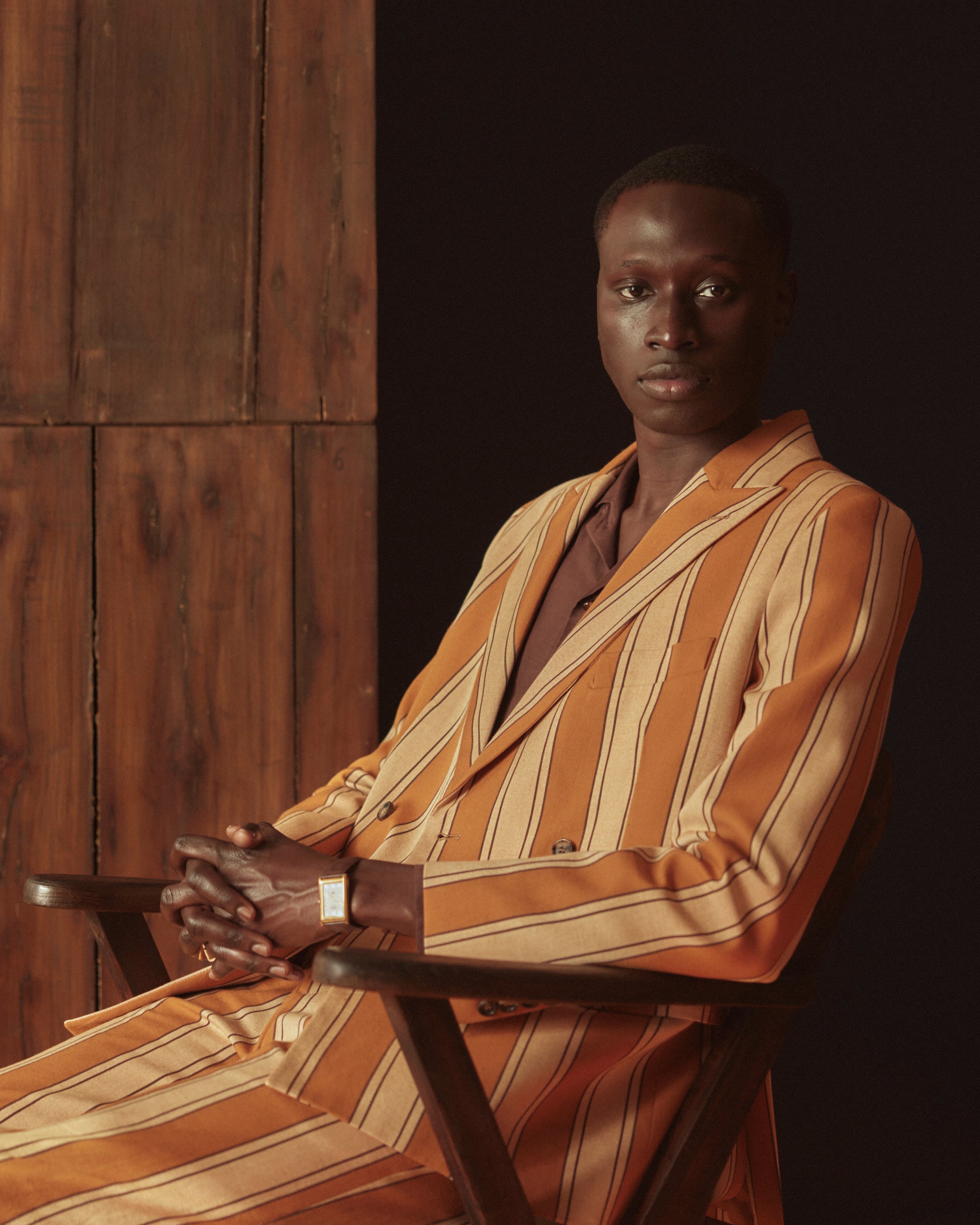 Awning Stripe Double-Breasted Suit Jacket | Modern Menswear by yycbvcnbmmnbm