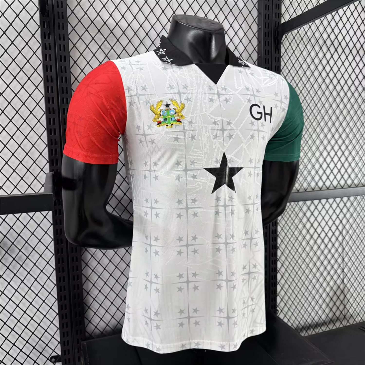AlphaJersey-Ghana 2026 Coat Of Arms White Special Jersey - Player Version