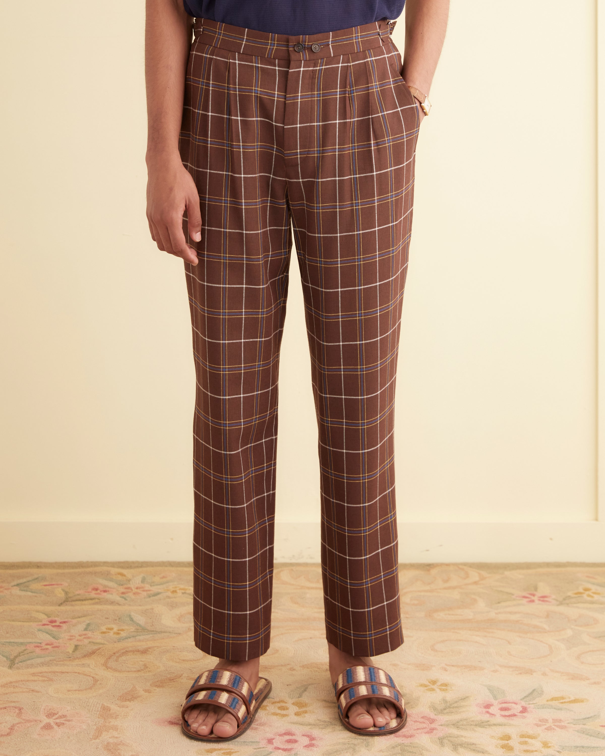 Dunham Plaid Trousers | Modern Menswear by yycbvcnbmmnbm