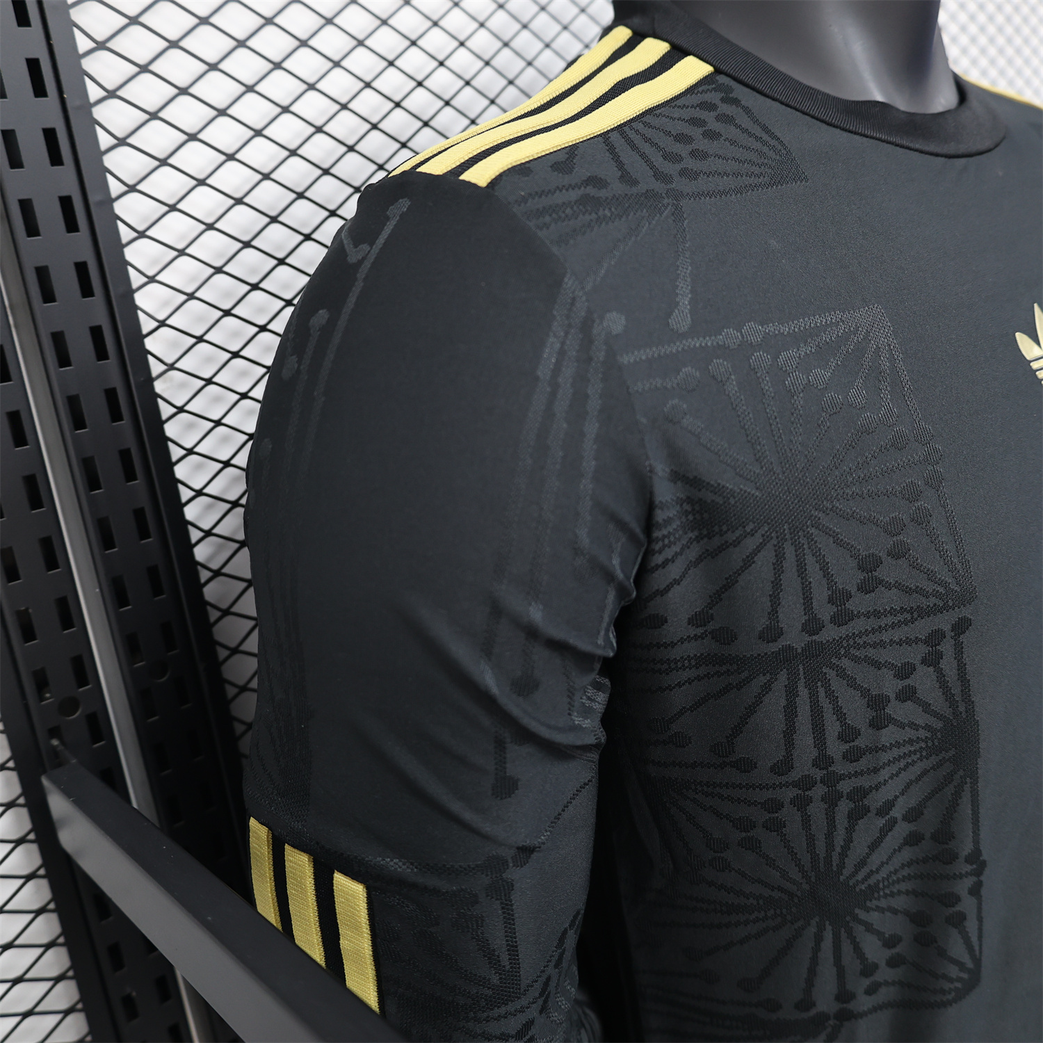 AlphaJersey-Mexico 2025 Gold Cup Black Long Sleeves Jersey - Player Version