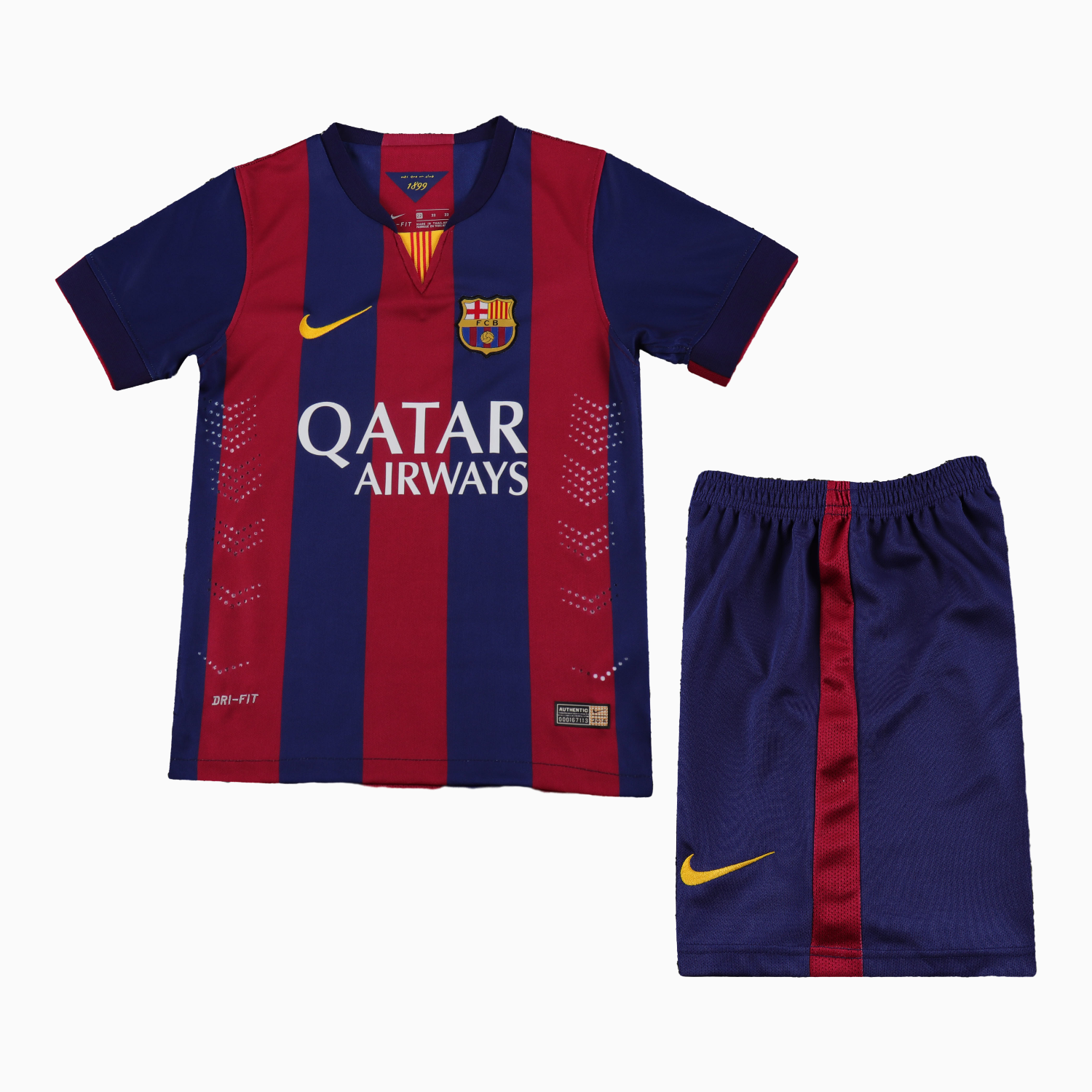 AlphaJersey-Retro Barcelona 2014-15 Home Kids Kit