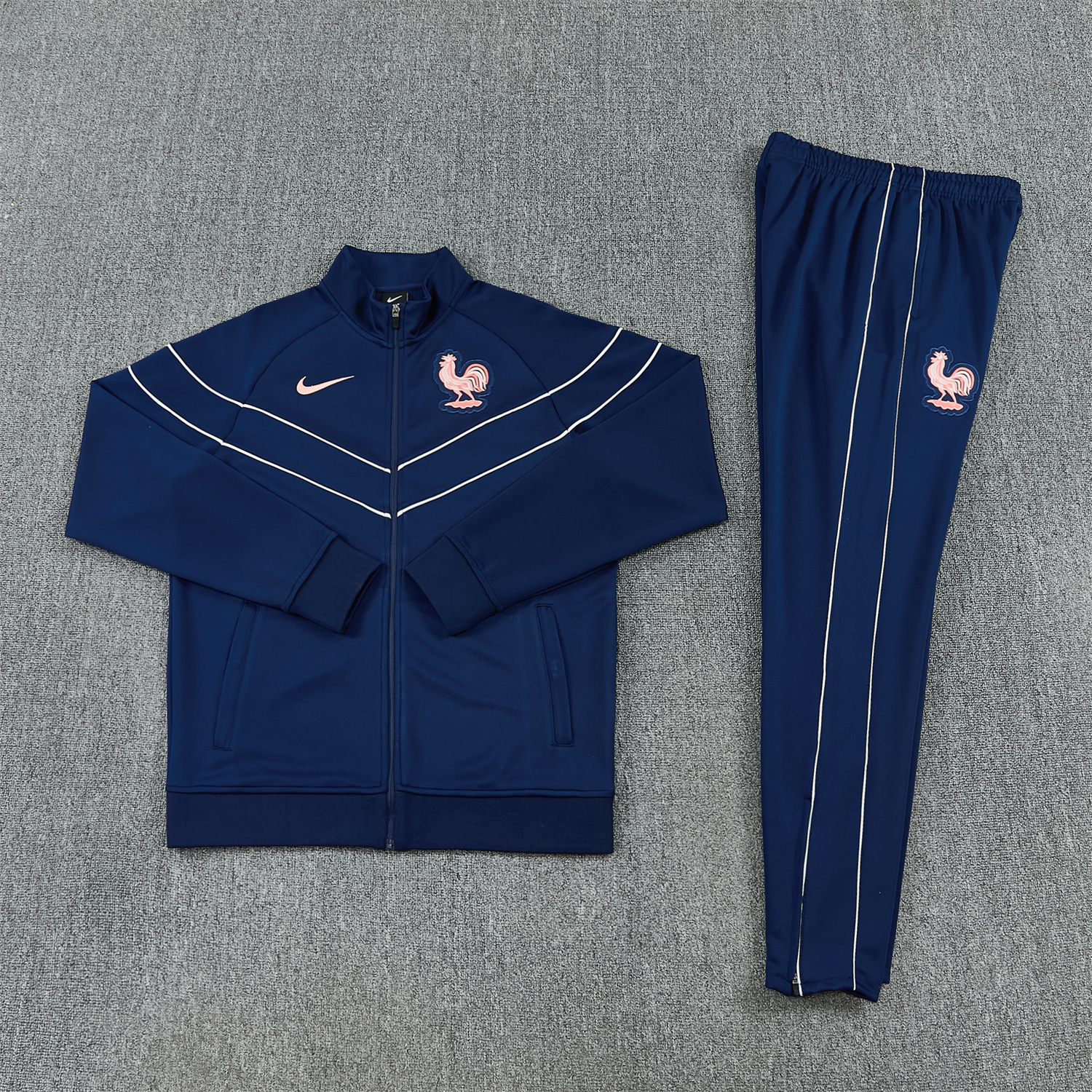 AlphaJersey-France 2026 Jacket Training Tracksuit - Dark Blue Jackets & Pants