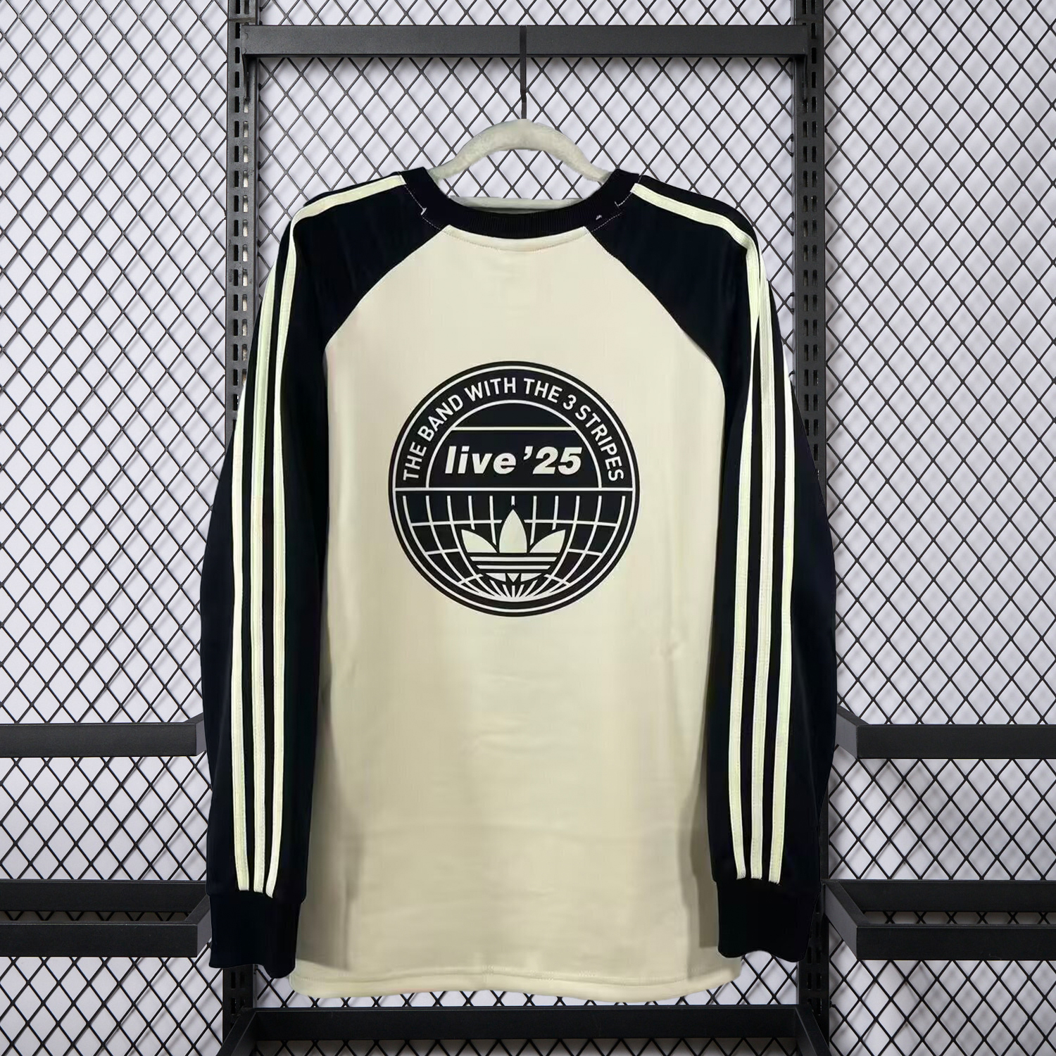 AlphaJersey-Adidas 25-26 Oasis Originals Tour Cream Long Sleeves Jersey - Fans Version