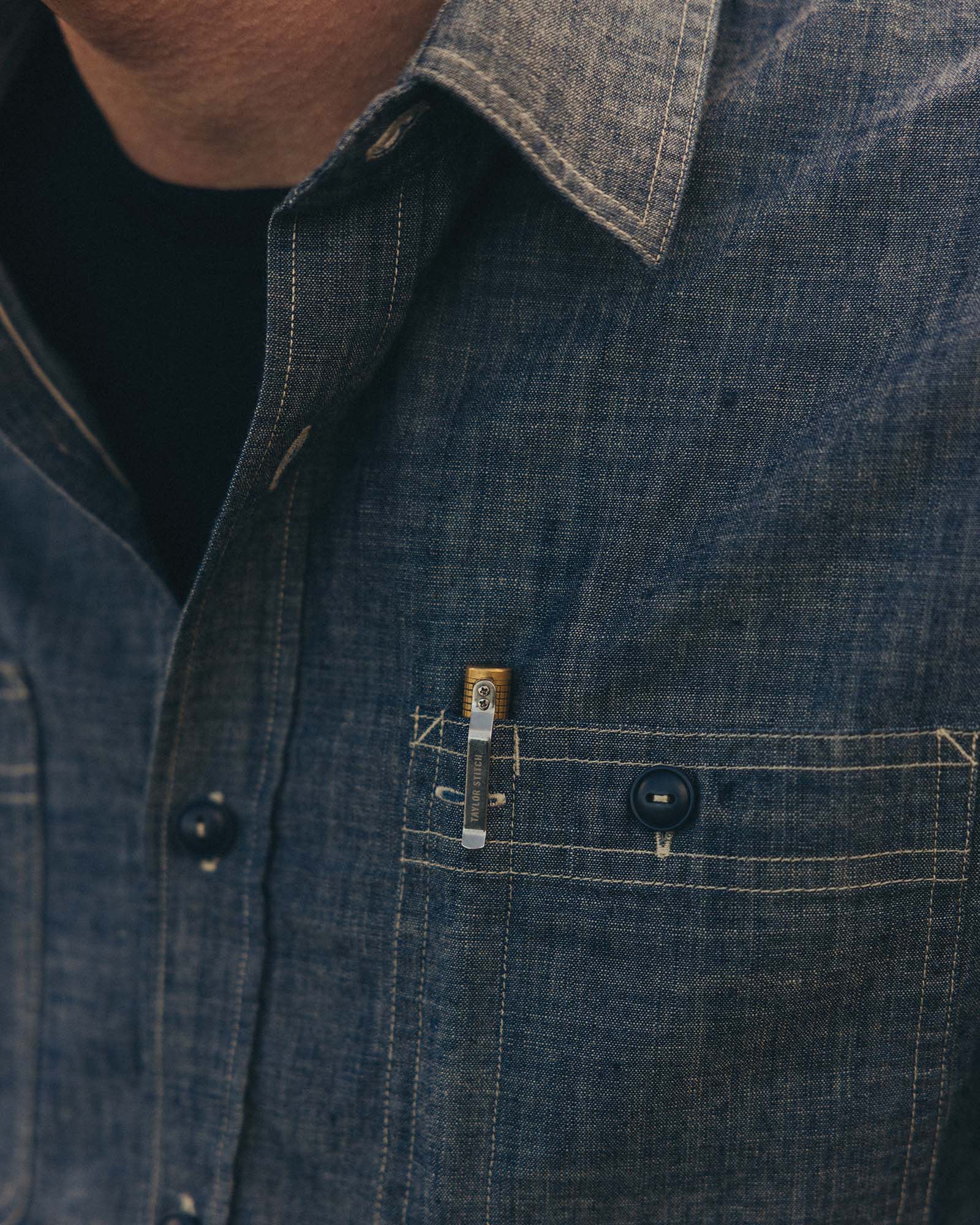 The Foundry Shirt in Rinsed Indigo Chambray | Modern Menswear by yycbvcnbmmnbm