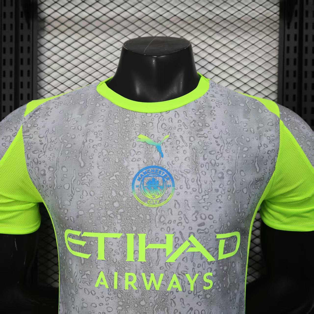AlphaJersey-Manchester City 25-26 Third Grey Green Jersey - Player Version