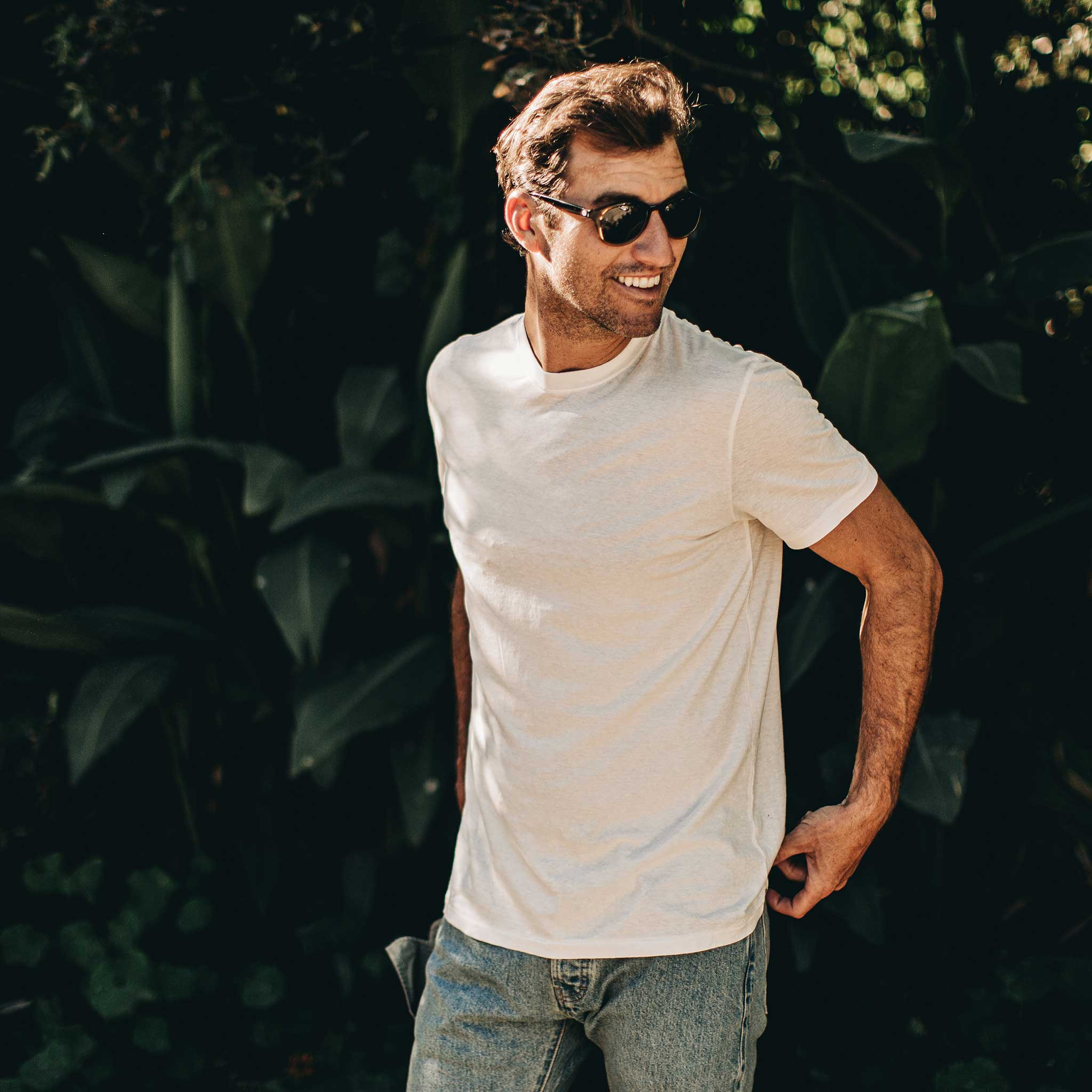 The Cotton Hemp Tee in Natural | Modern Menswear by yycbvcnbmmnbm