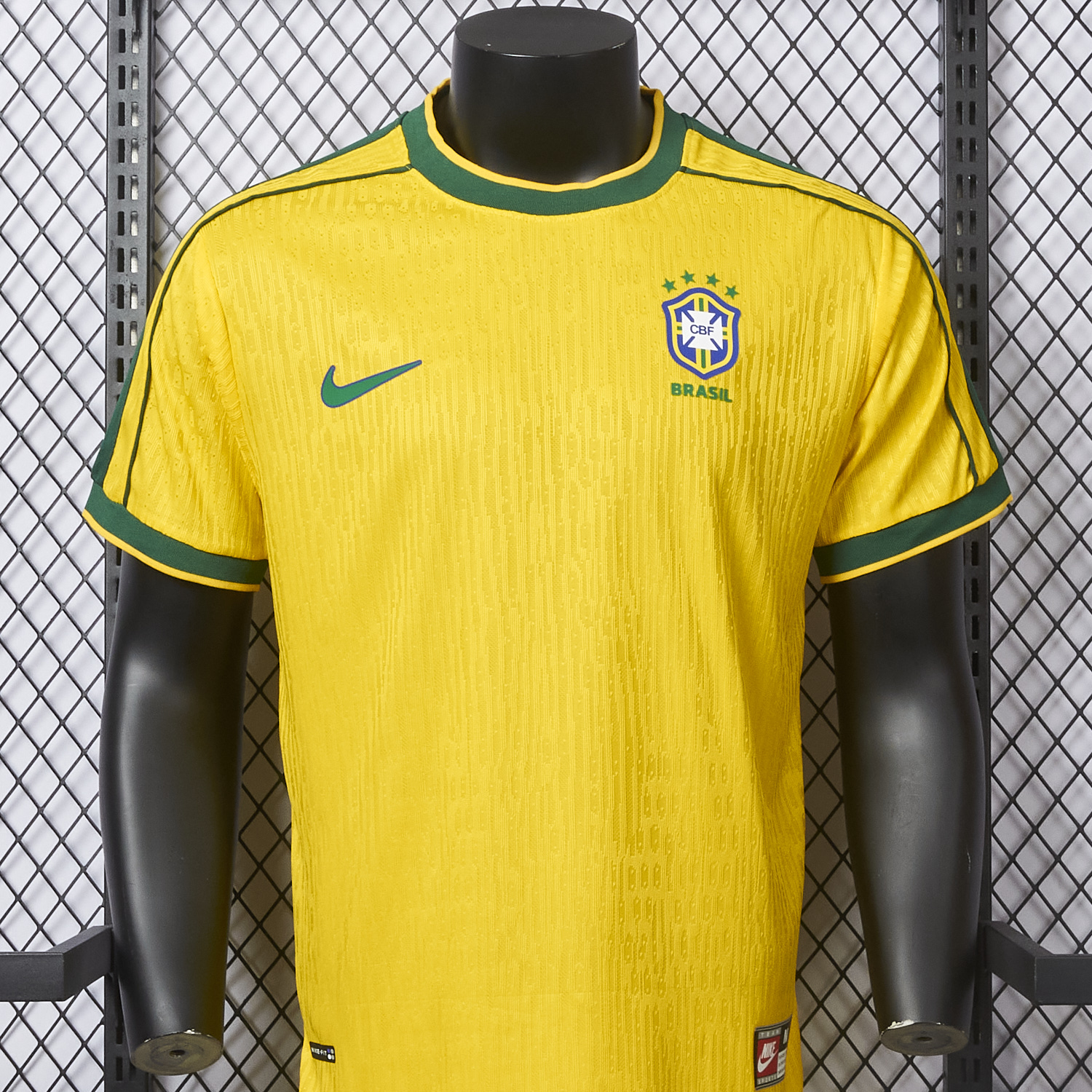 AlphaJersey-Retro Brazil 1998 Home Jersey - Player Version