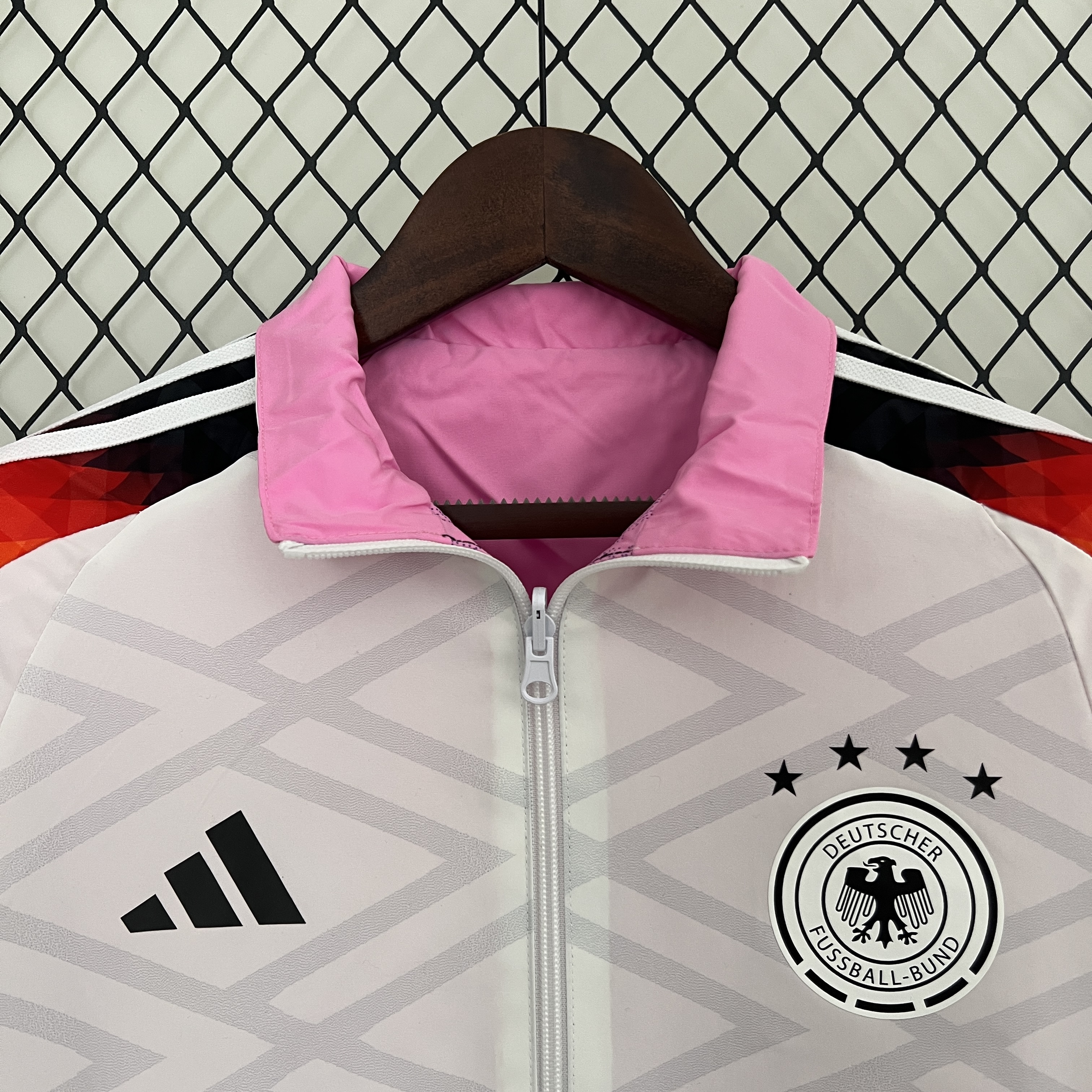AlphaJersey-Germany 2024 Double Sided Reversible Windbreaker - Purple & White