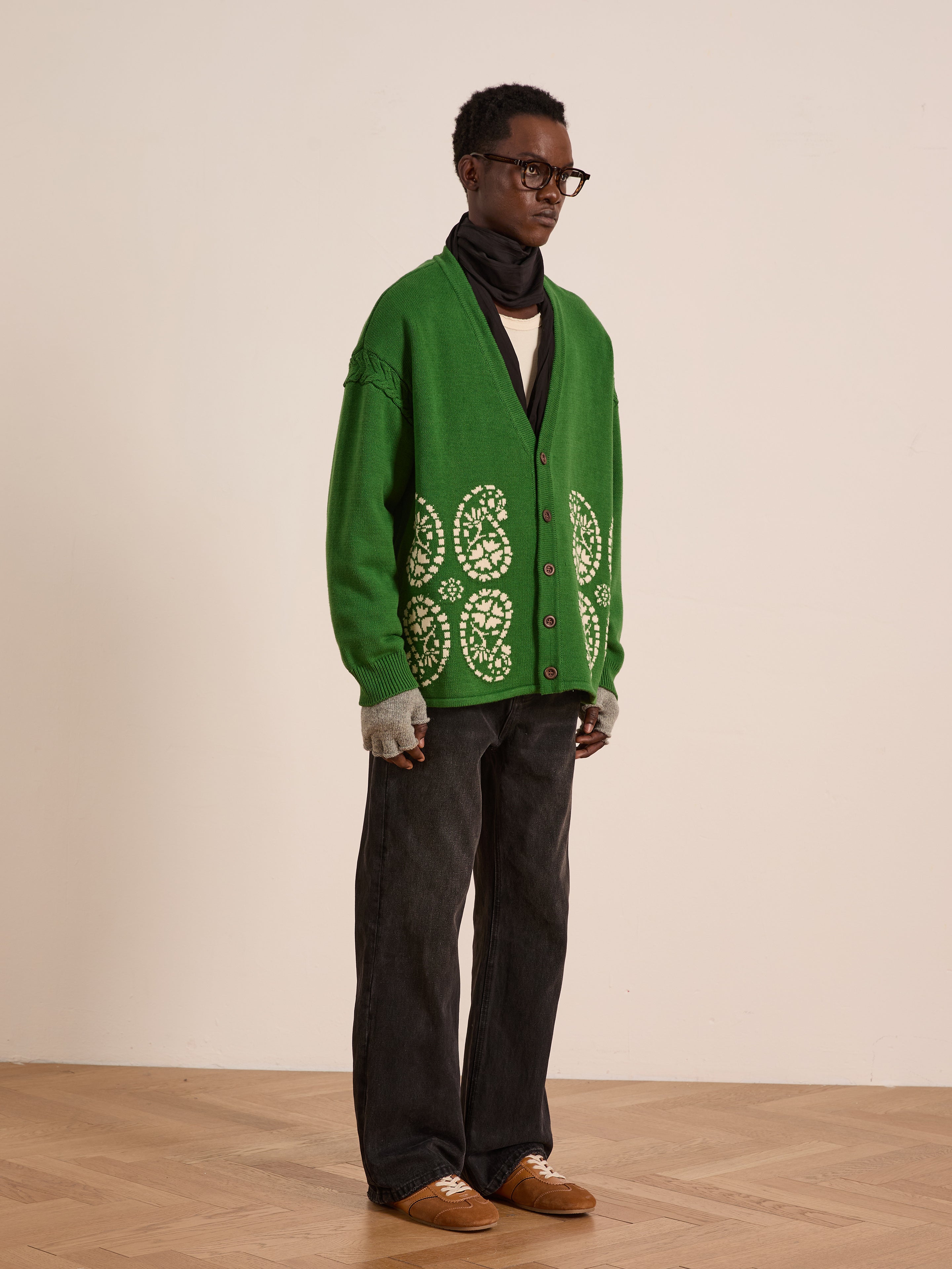 Paisley Knit Cardigan | Modern Menswear by yycbvcnbmmnbm