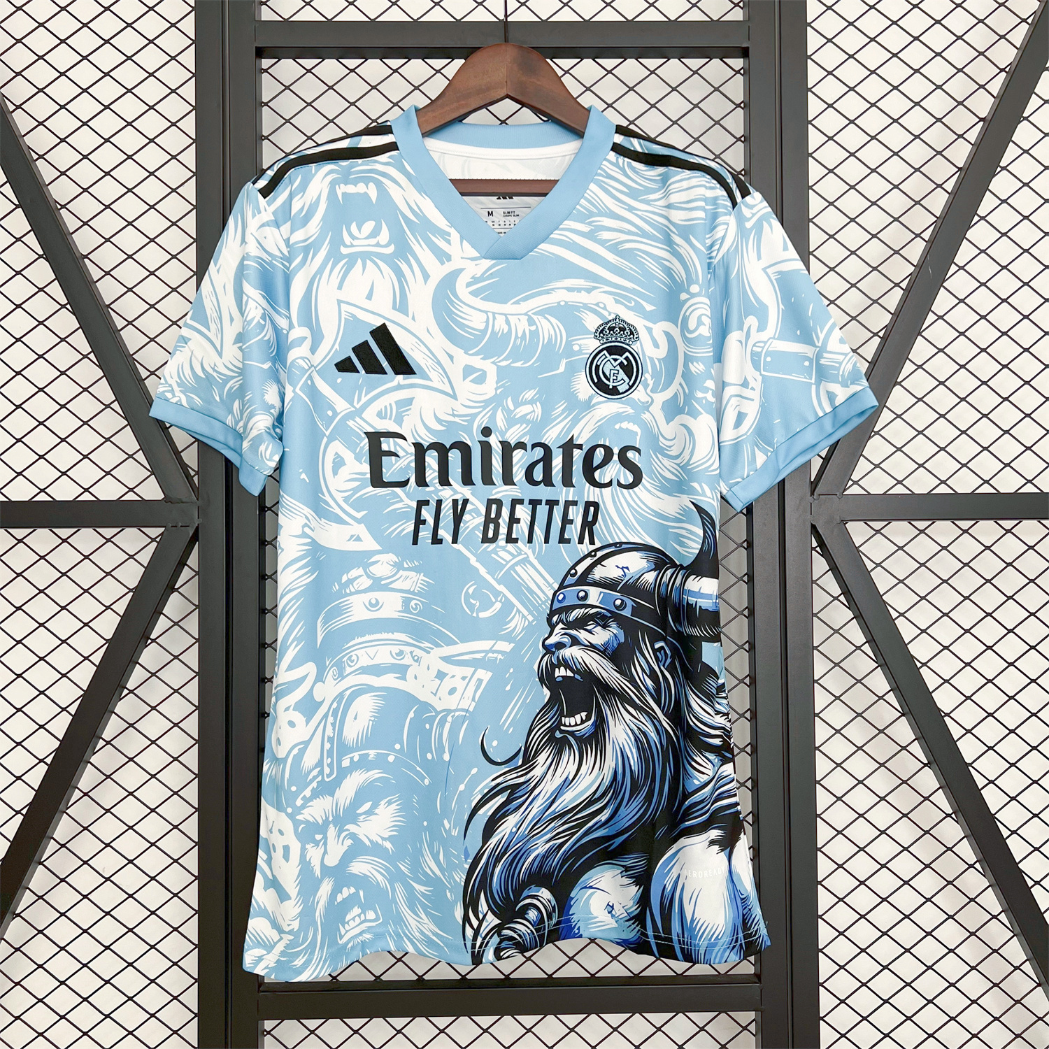 AlphaJersey-Real Madrid 25-26 Blue Viking Warrior Special Jersey - Fans Version
