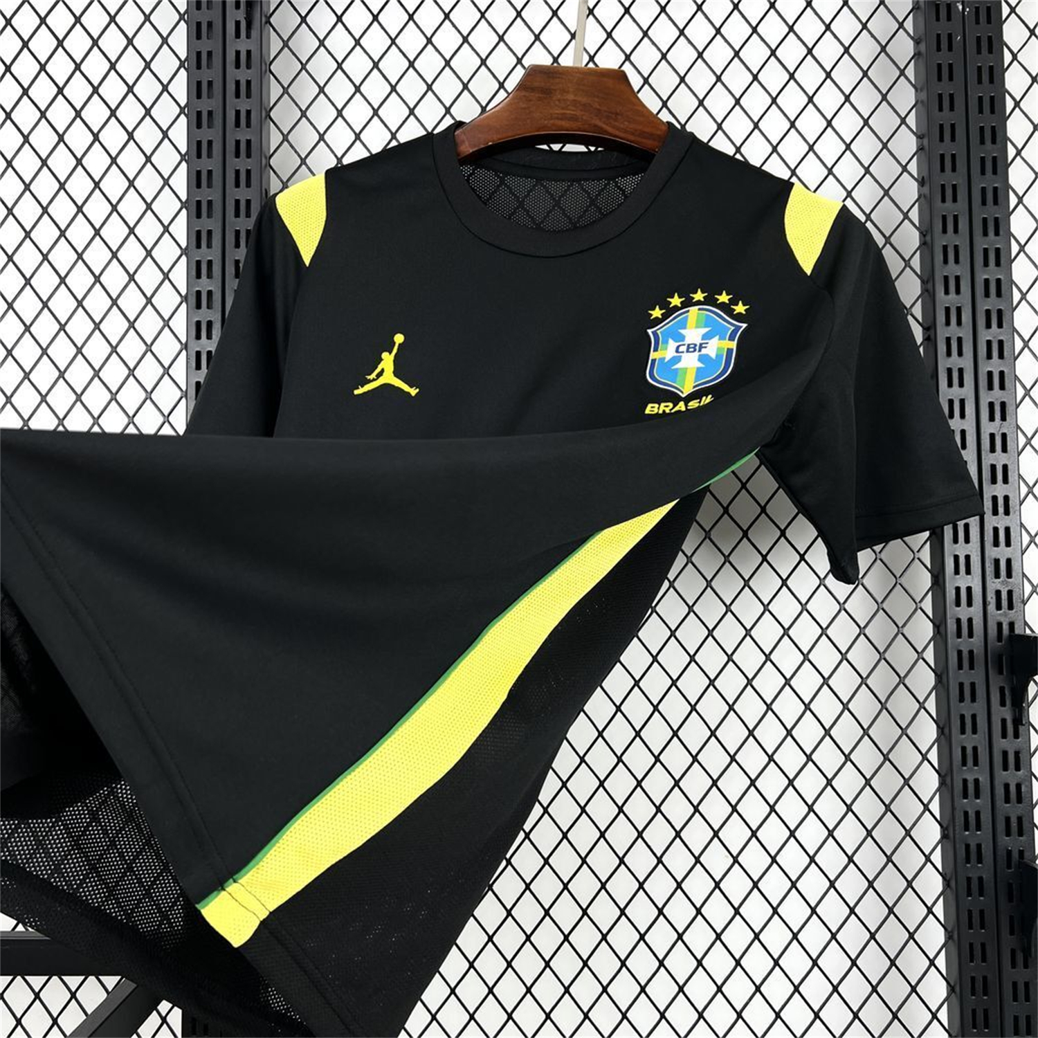 AlphaJersey-Brazil 2026 Black Pre-Match Jersey - Fans Version
