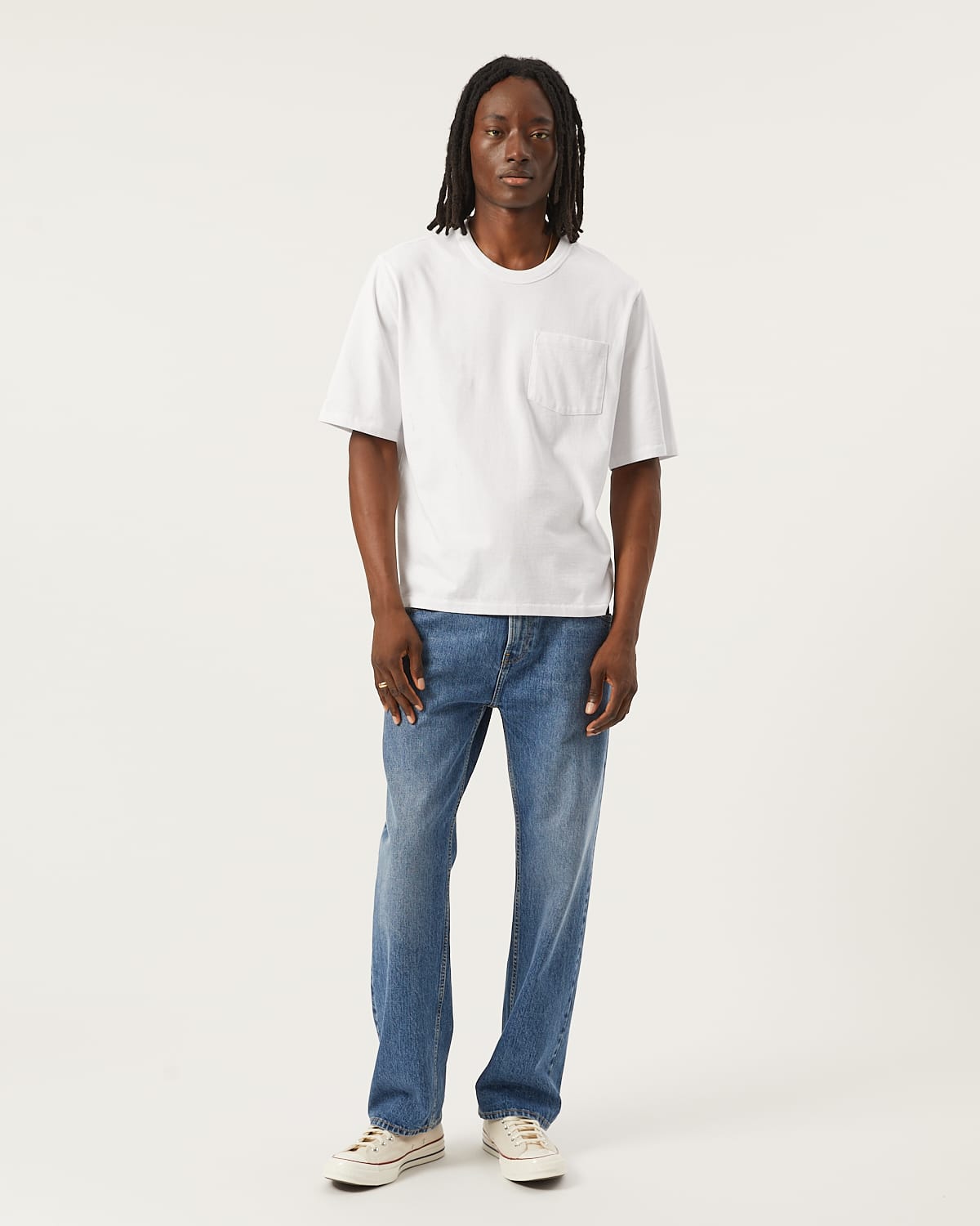 Garment Dye Tee - White | Modern Menswear by yycbvcnbmmnbm