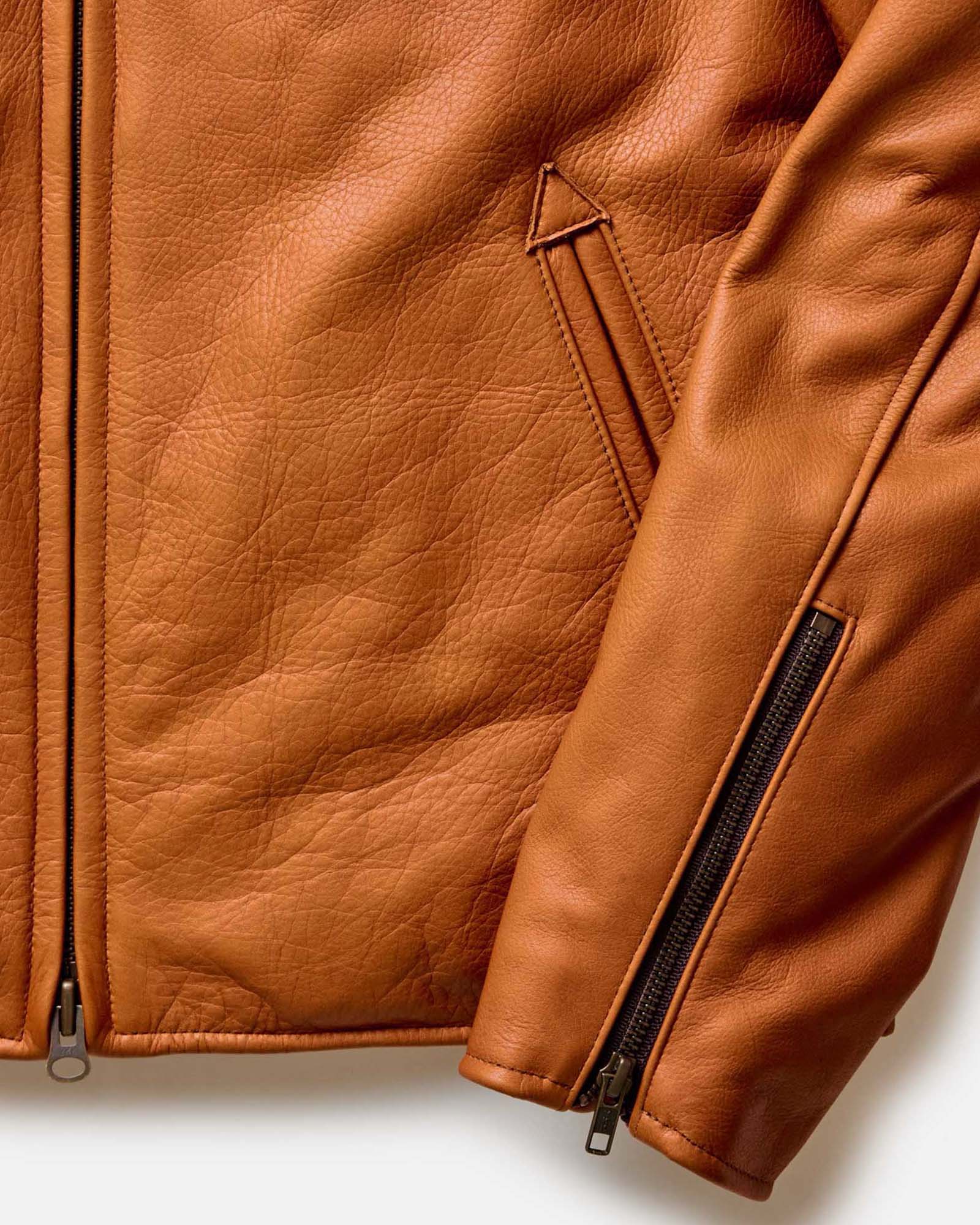 The Moto Jacket in Whiskey Steerhide | Modern Menswear by yycbvcnbmmnbm
