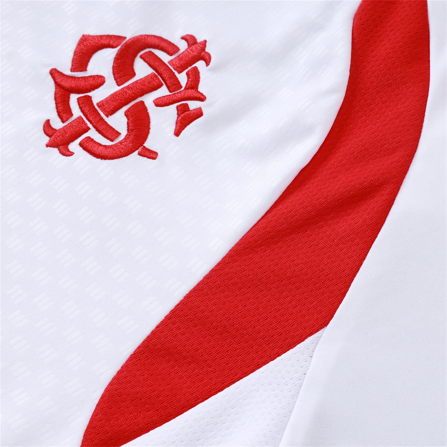 AlphaJersey-SC Internacional 2026 Short-Sleeve Training Set - White Top and Red Shorts