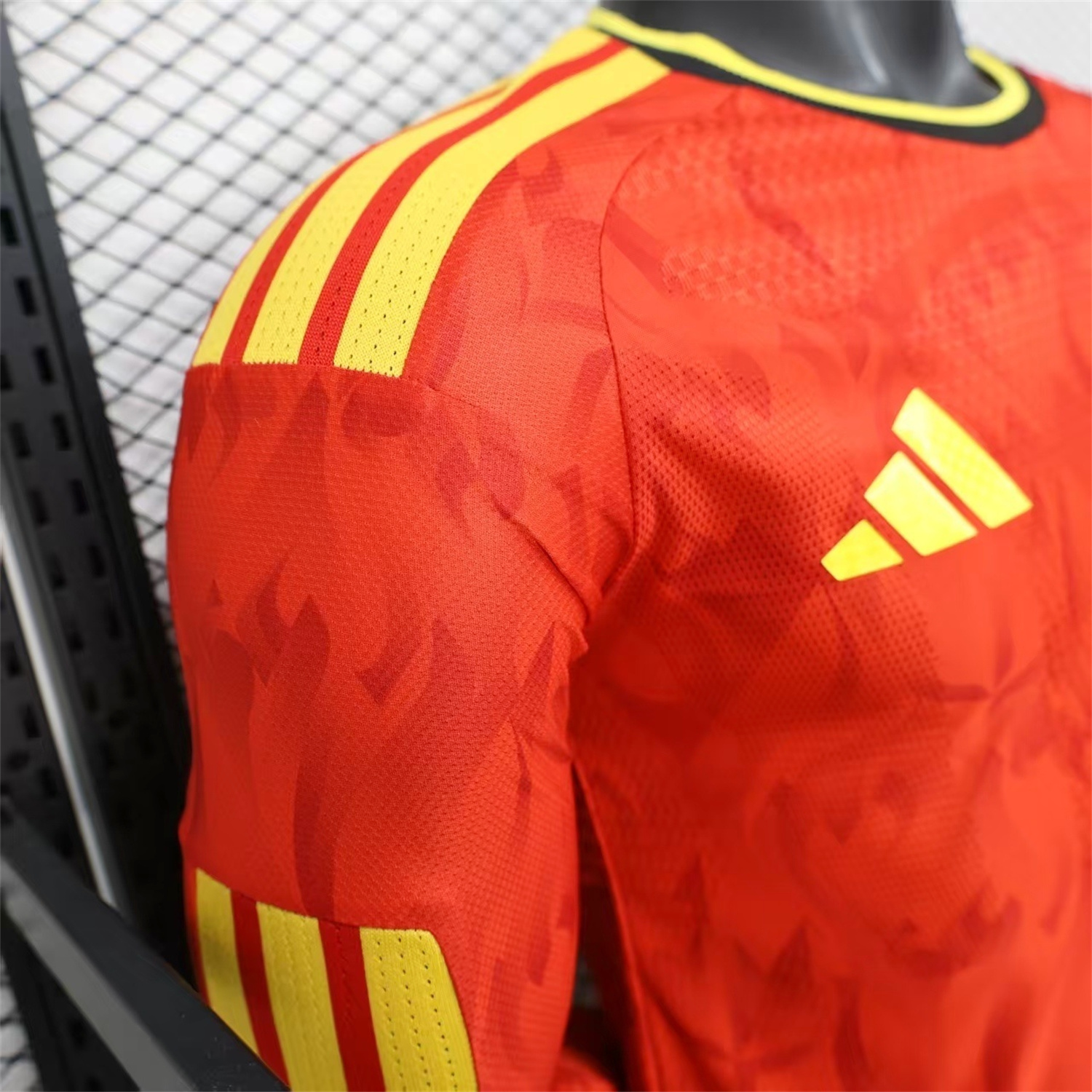 AlphaJersey-Belgium 2026 Home Long Sleeves Jersey - Player Version