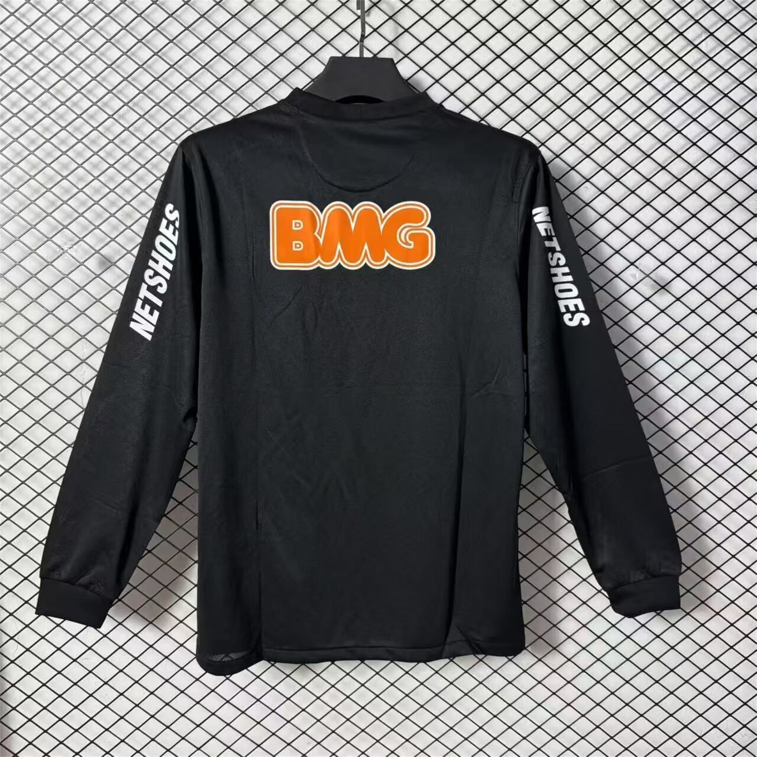 AlphaJersey-Retro Santos 2011-12 Black Long Sleeves Jersey