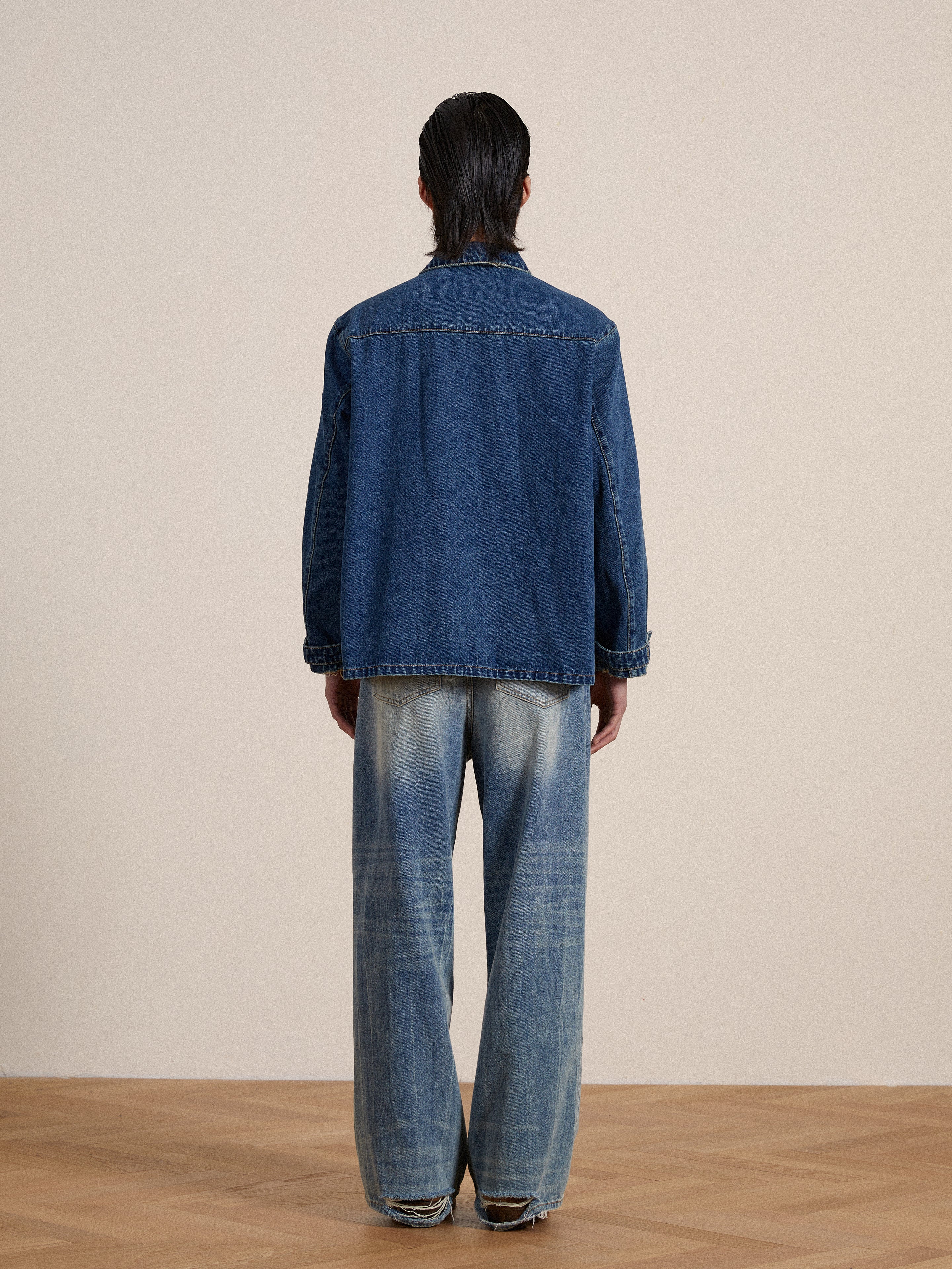 Azin Denim Pullover Work Shirt | Modern Menswear by yycbvcnbmmnbm