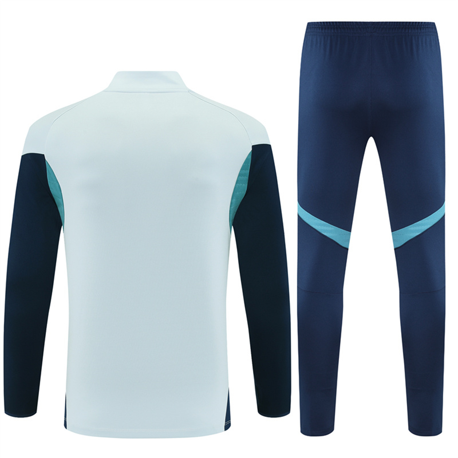 AlphaJersey-Arsenal 25-26 Long Sleeves Training Set - Light Grey Top & Blue Pants