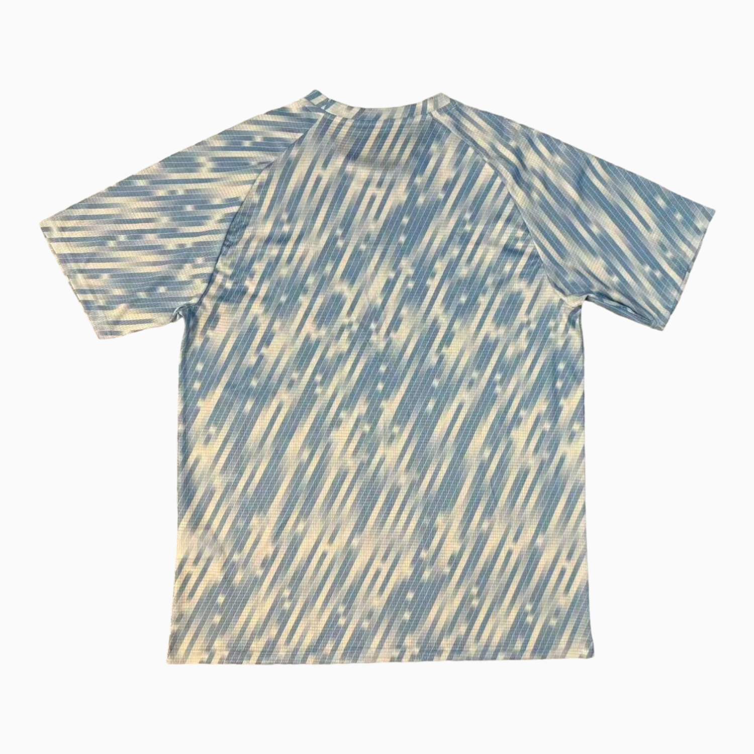 AlphaJersey-Manchester City 25-26 Blue And White Linear Gradient Pre-Match Training Jersey - Fans Version