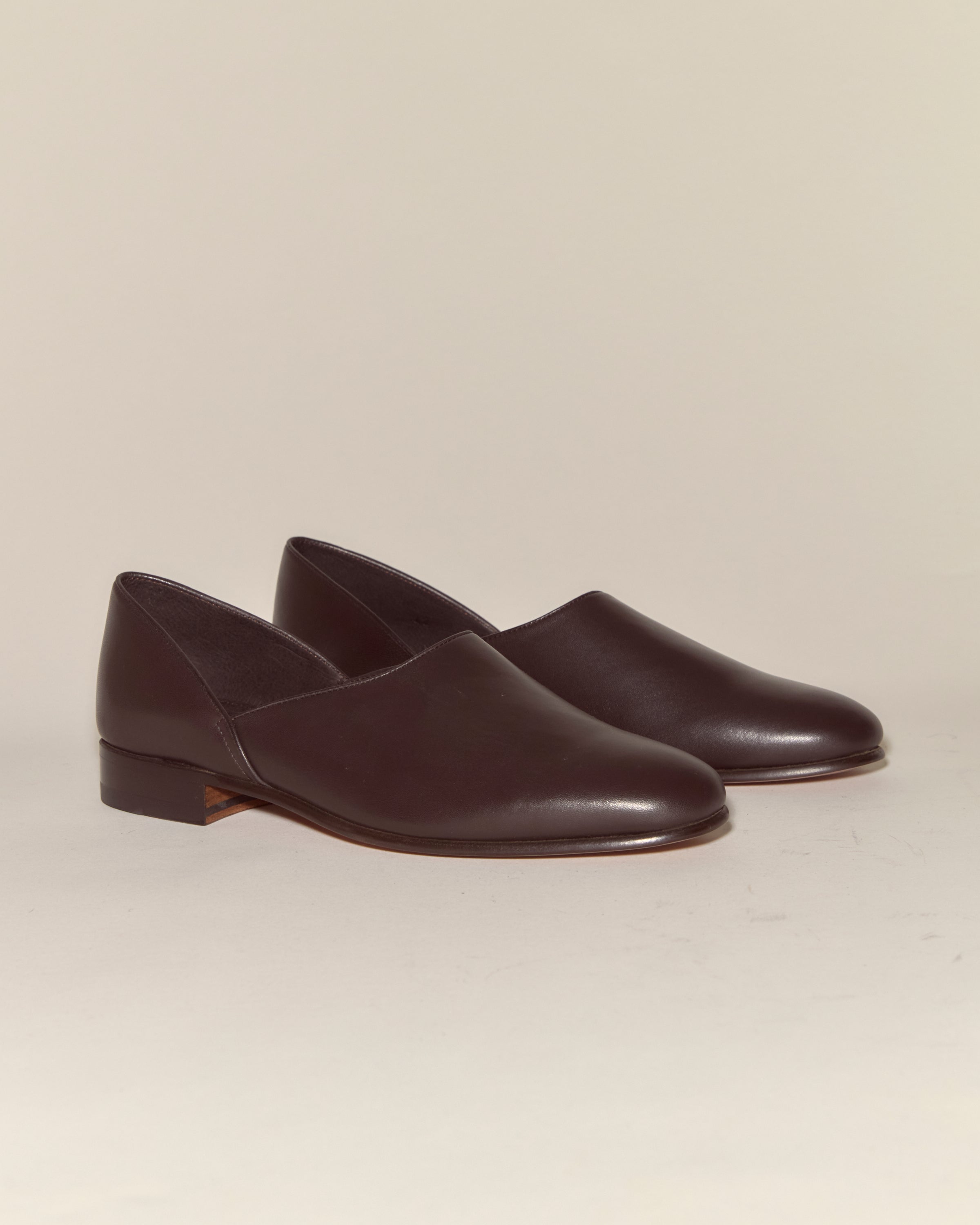 Leather House Shoes - Brown | Modern Menswear by yycbvcnbmmnbm