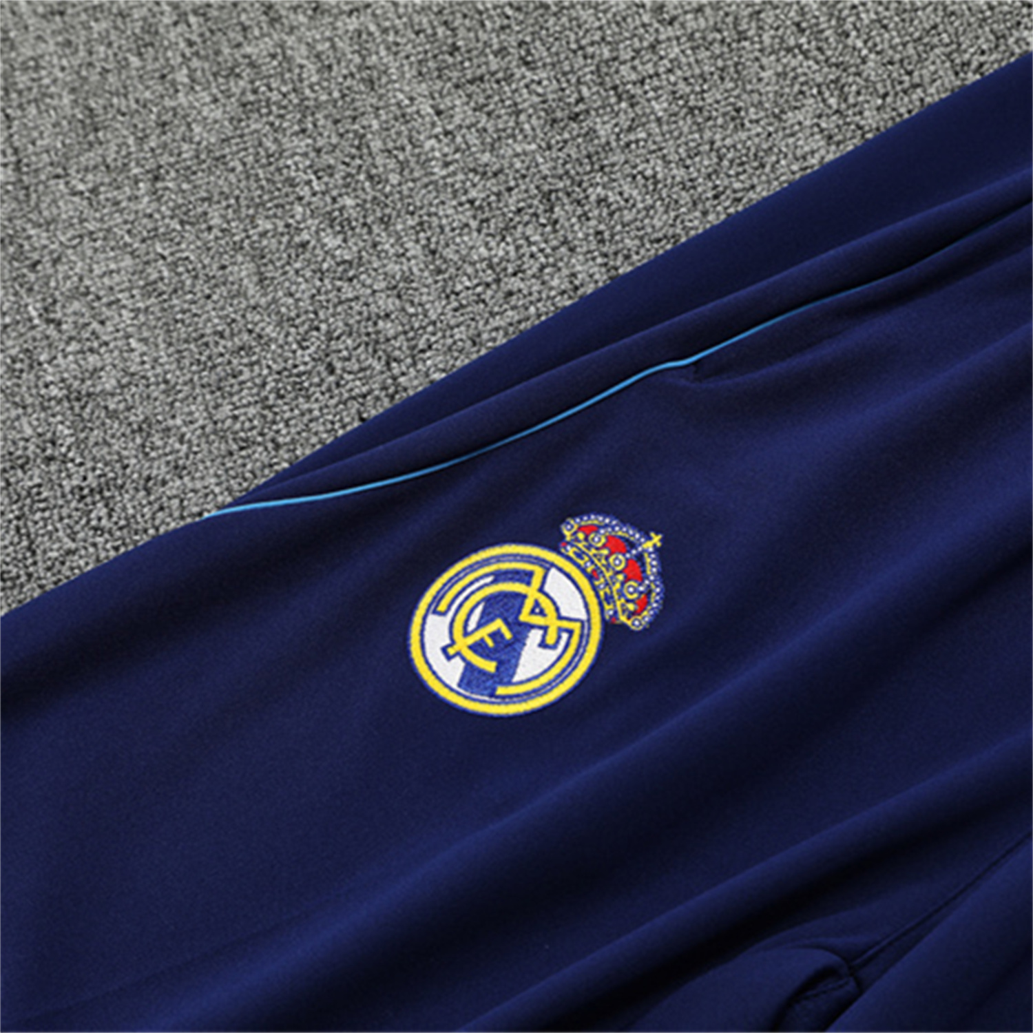 AlphaJersey-Real Madrid 25-26 Kids Long Sleeve Training Set - Deep Blue Top & Pants