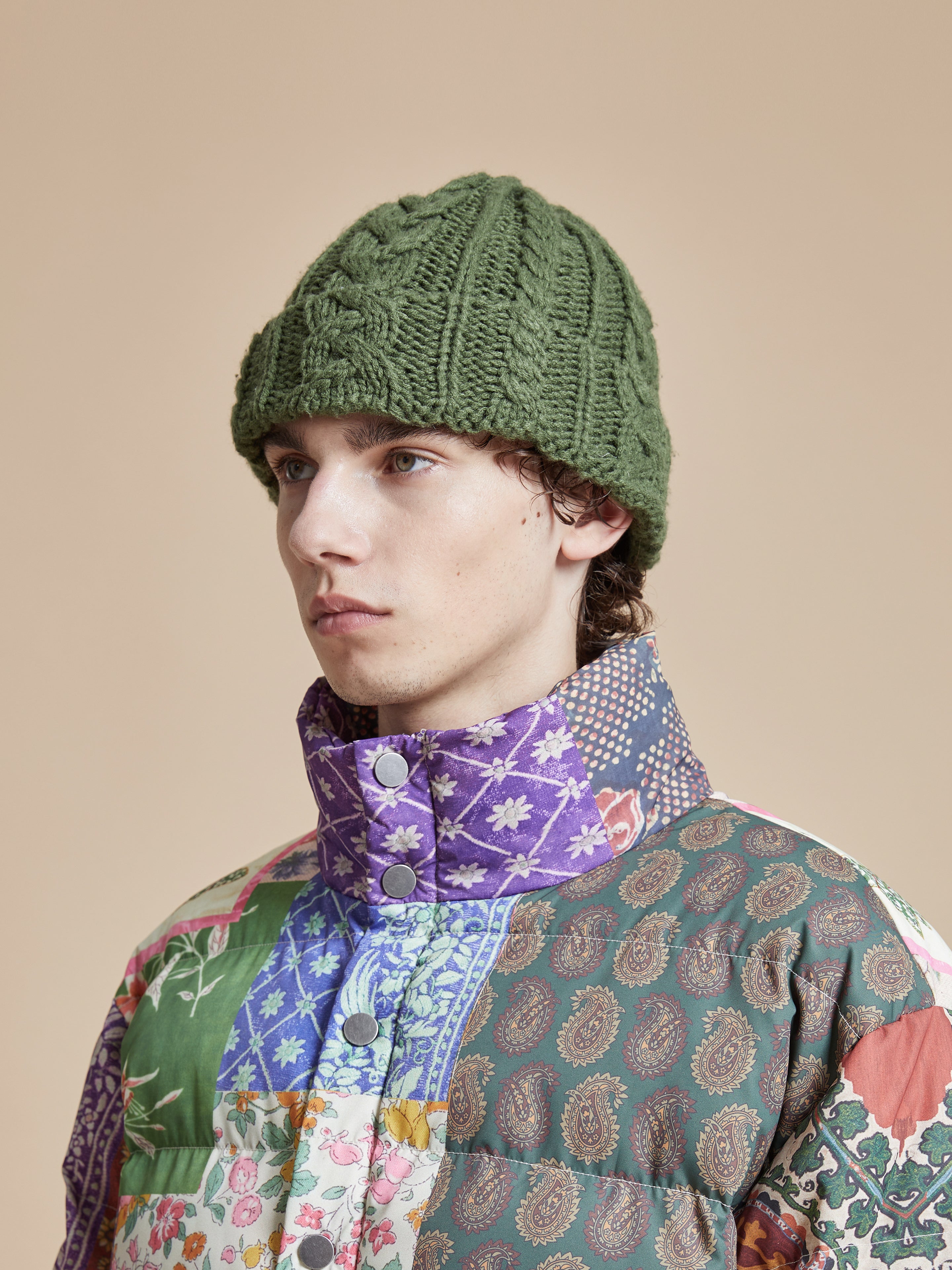 Forest Cable Knit Beanie | Modern Menswear by yycbvcnbmmnbm