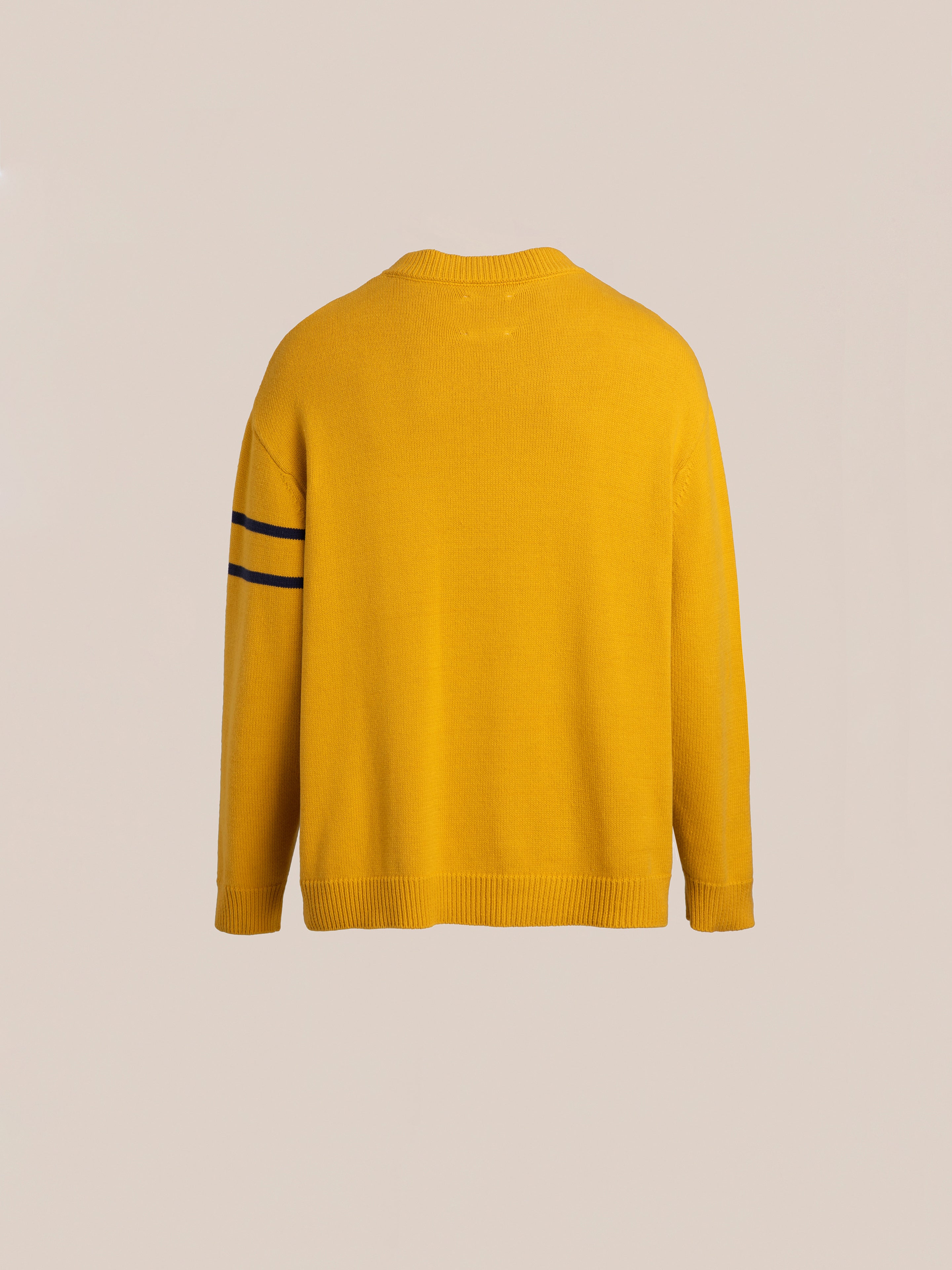 Arrow-Wood Varsity Knit Sweater | Modern Menswear by yycbvcnbmmnbm
