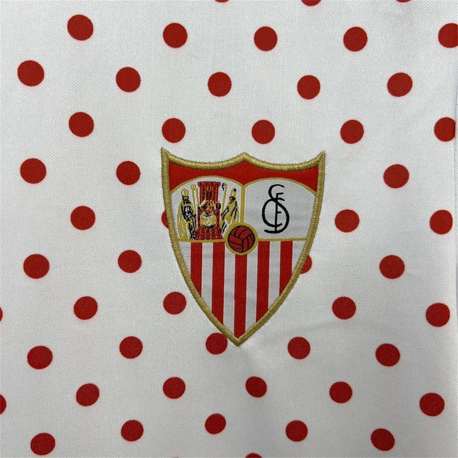 AlphaJersey-Sevilla 25-26 Red Points White Training Jersey - Fans Version