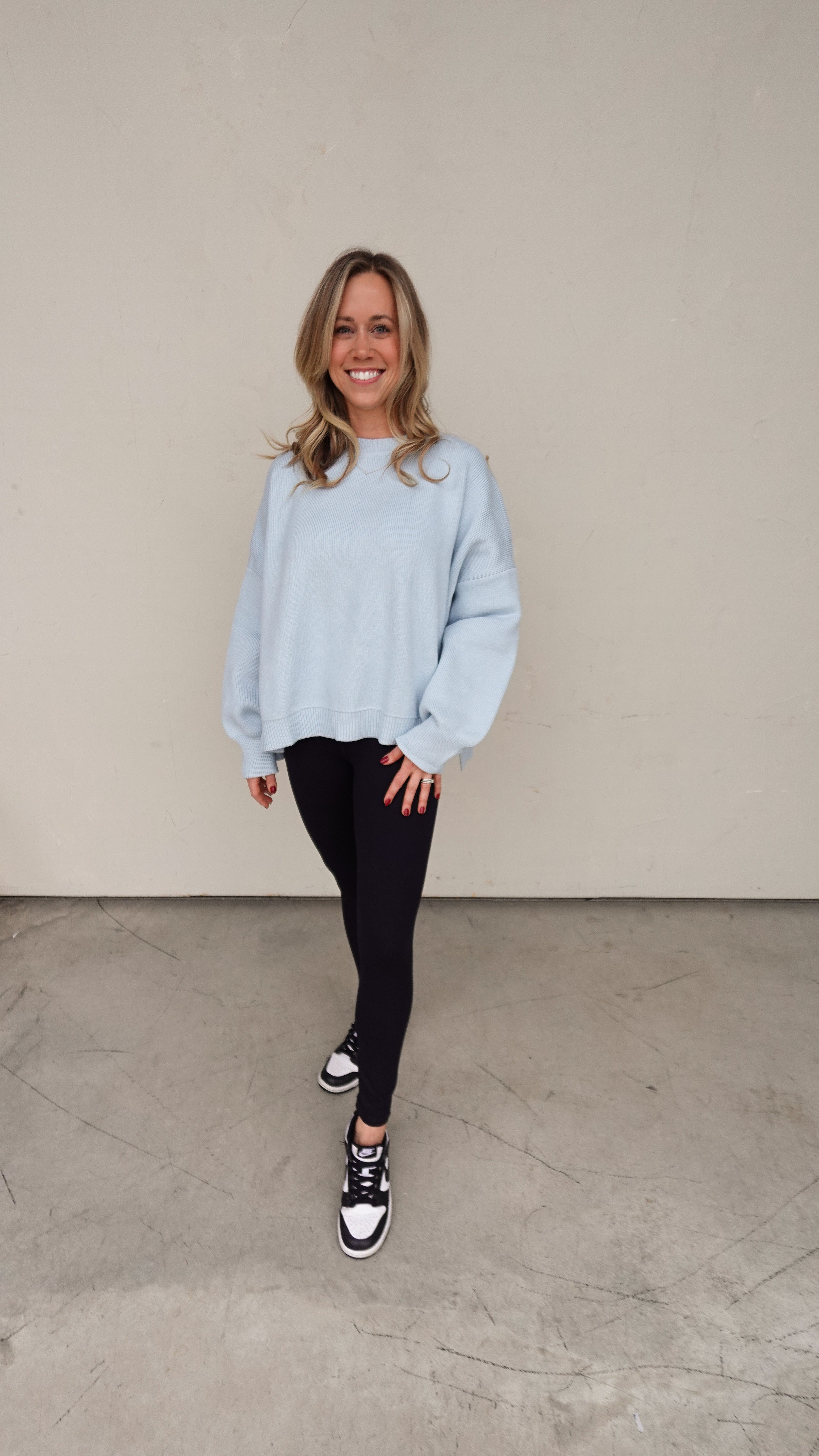 Baby Blue Slouchy Sweater | Elegant Women's Fashion by coolavocek