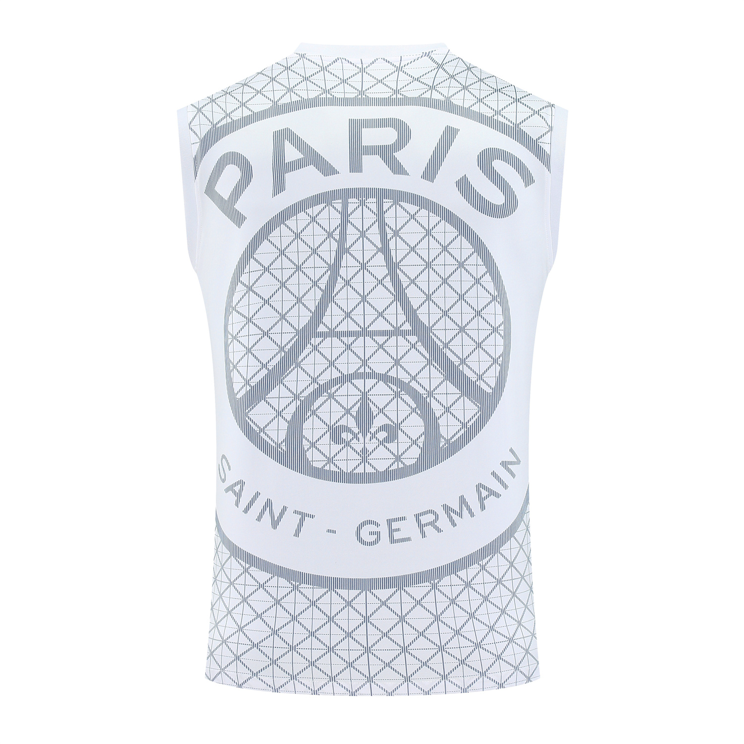 AlphaJersey-Paris Saint-Germain PSG 25-26 Vest Training Set - White Vest & Deep Blue Shorts