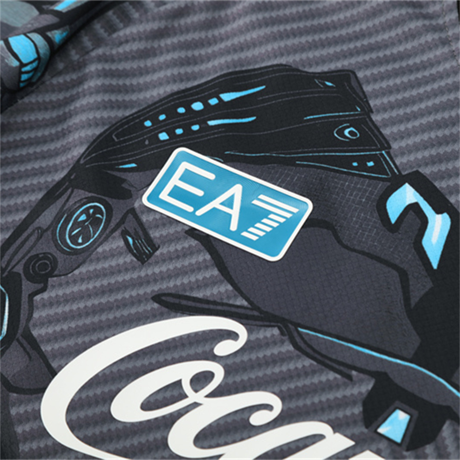 AlphaJersey-Napoli 25-26 Kids Short-Sleeve Training Set - Gray Mecha Top & Black Shorts