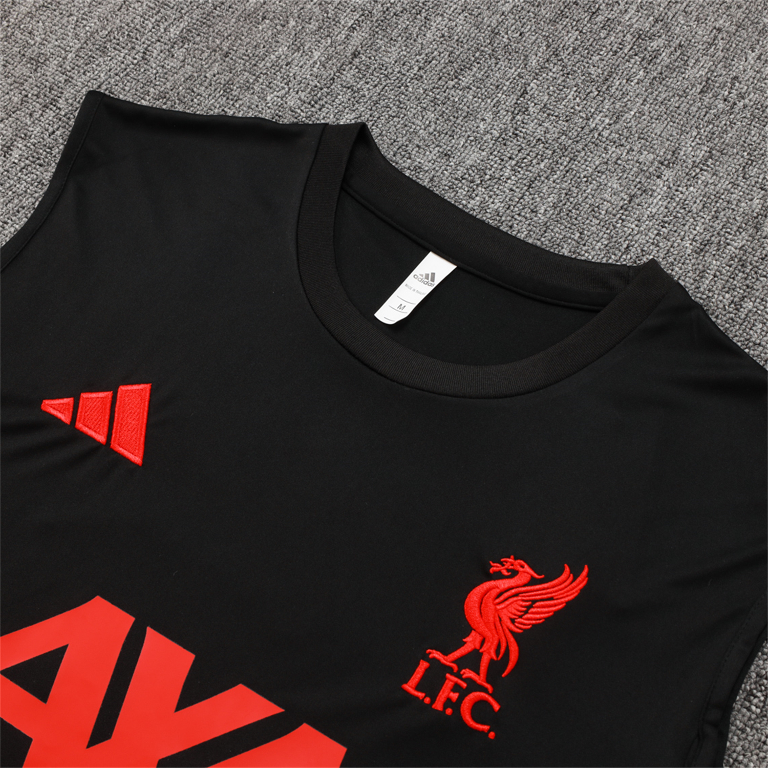 AlphaJersey-Liver.pool 25-26 Vest Training Set - Black Vest & Black Shorts