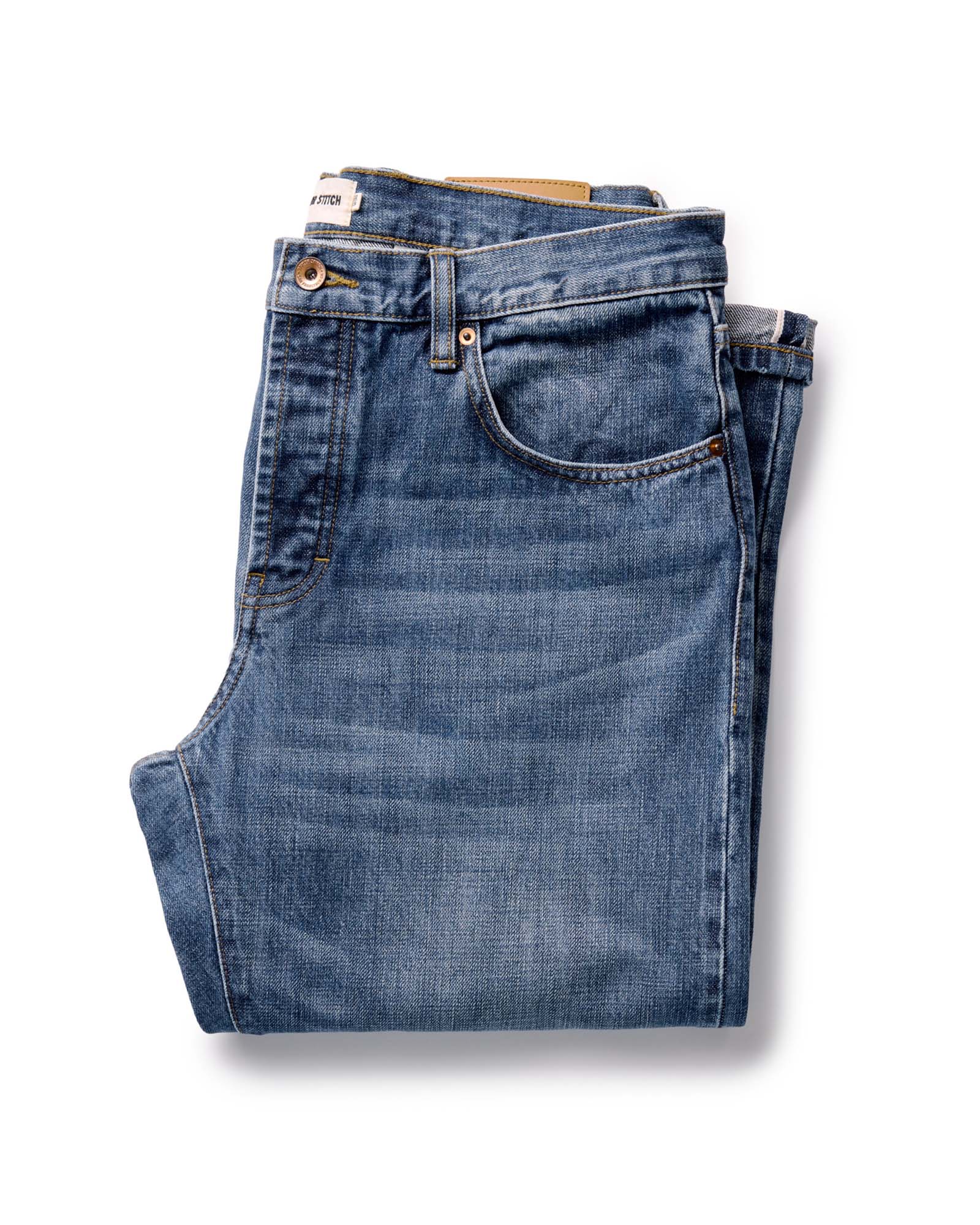 The Straight Jean in Mid Wash Organic Selvedge | Modern Menswear by yycbvcnbmmnbm