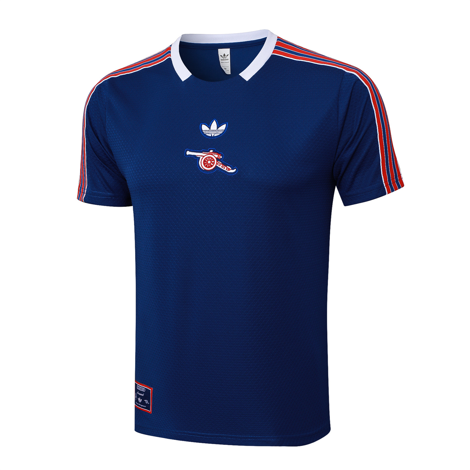 AlphaJersey-Arsenal 25-26 Throwback Trefoil Short-Sleeve Training Set - Royal Blue Top and Shorts