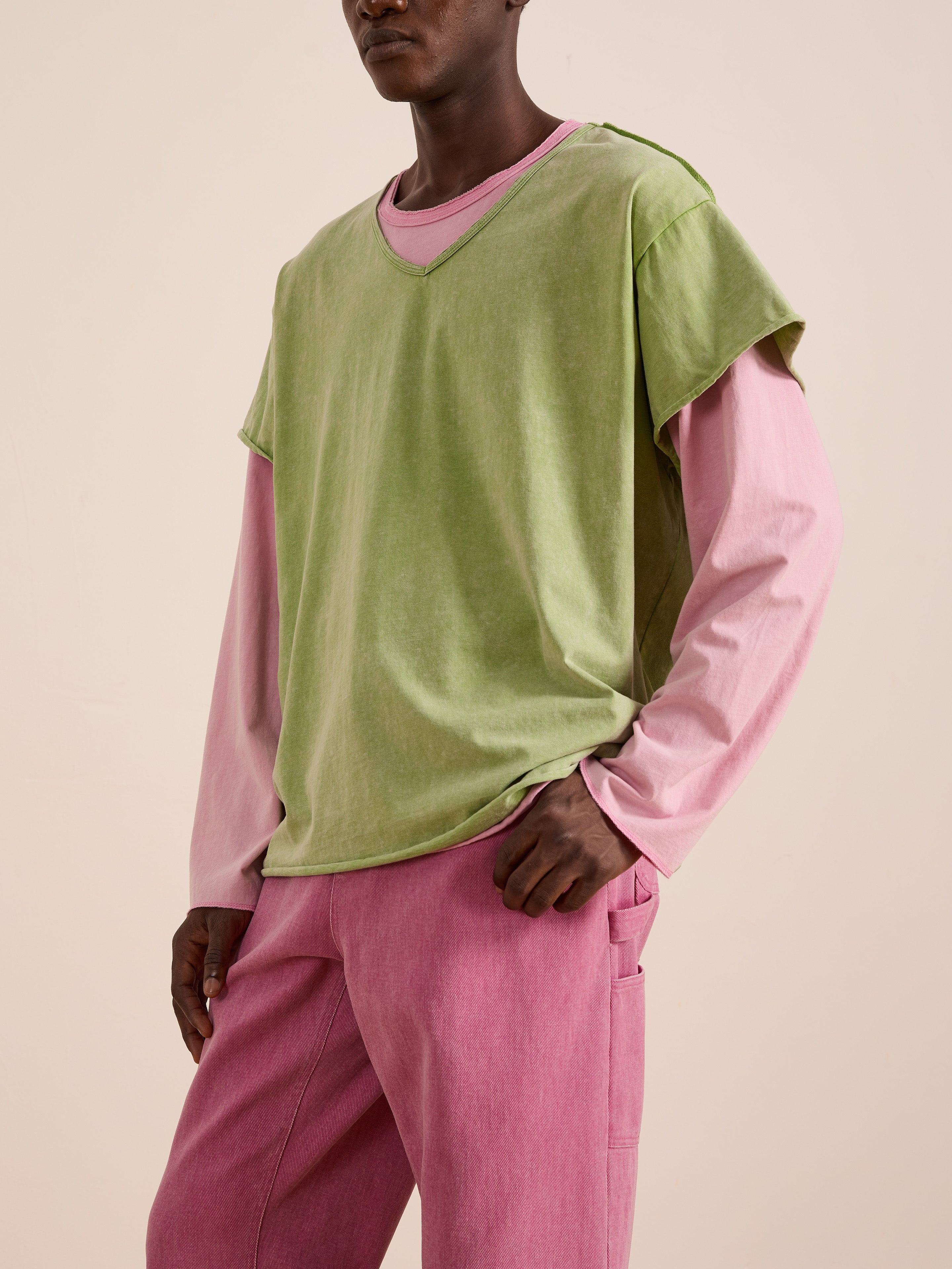 Double Layer LS Tee | Modern Menswear by yycbvcnbmmnbm