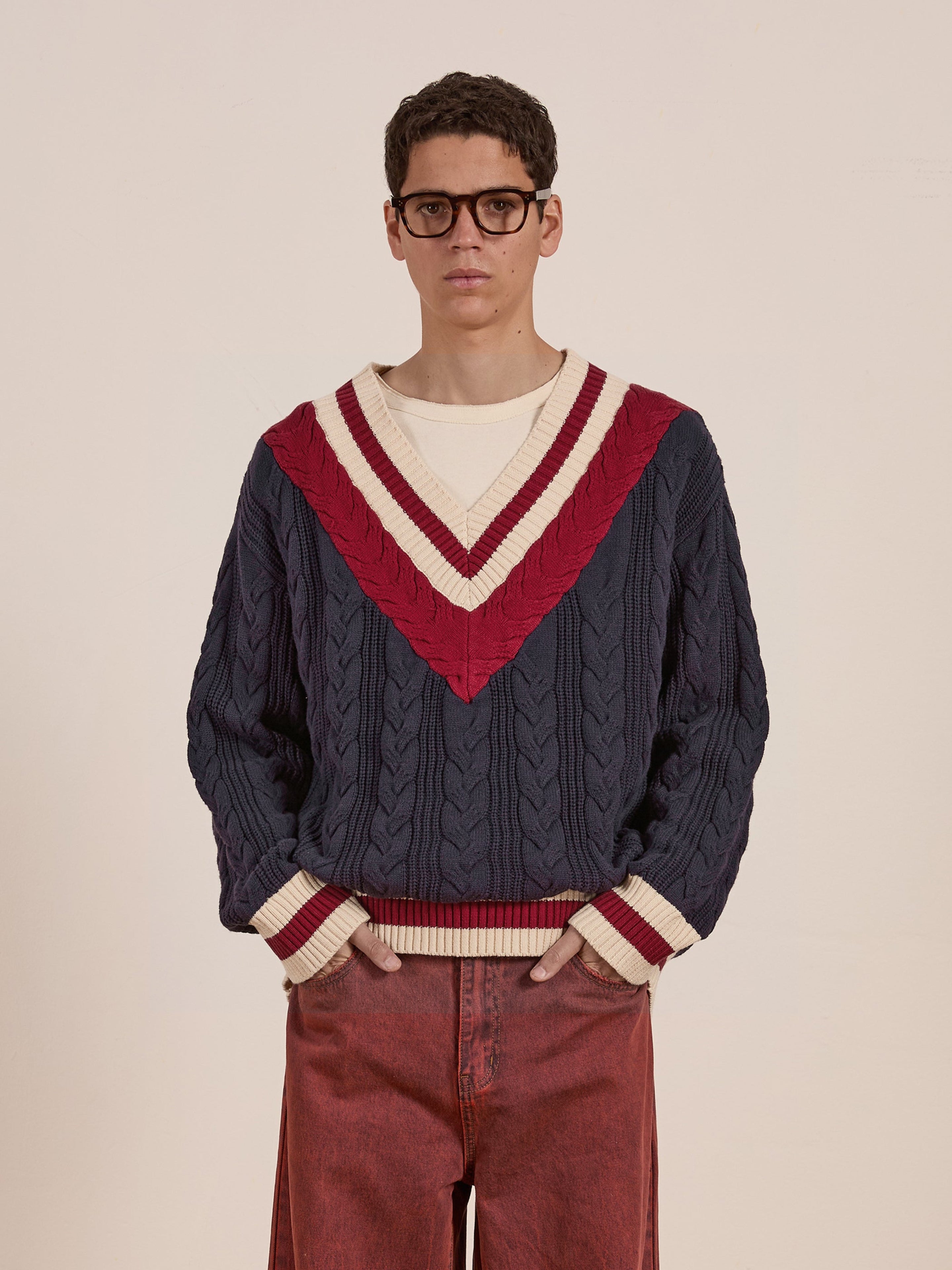 V-Neck Cricket Sweater | Modern Menswear by yycbvcnbmmnbm