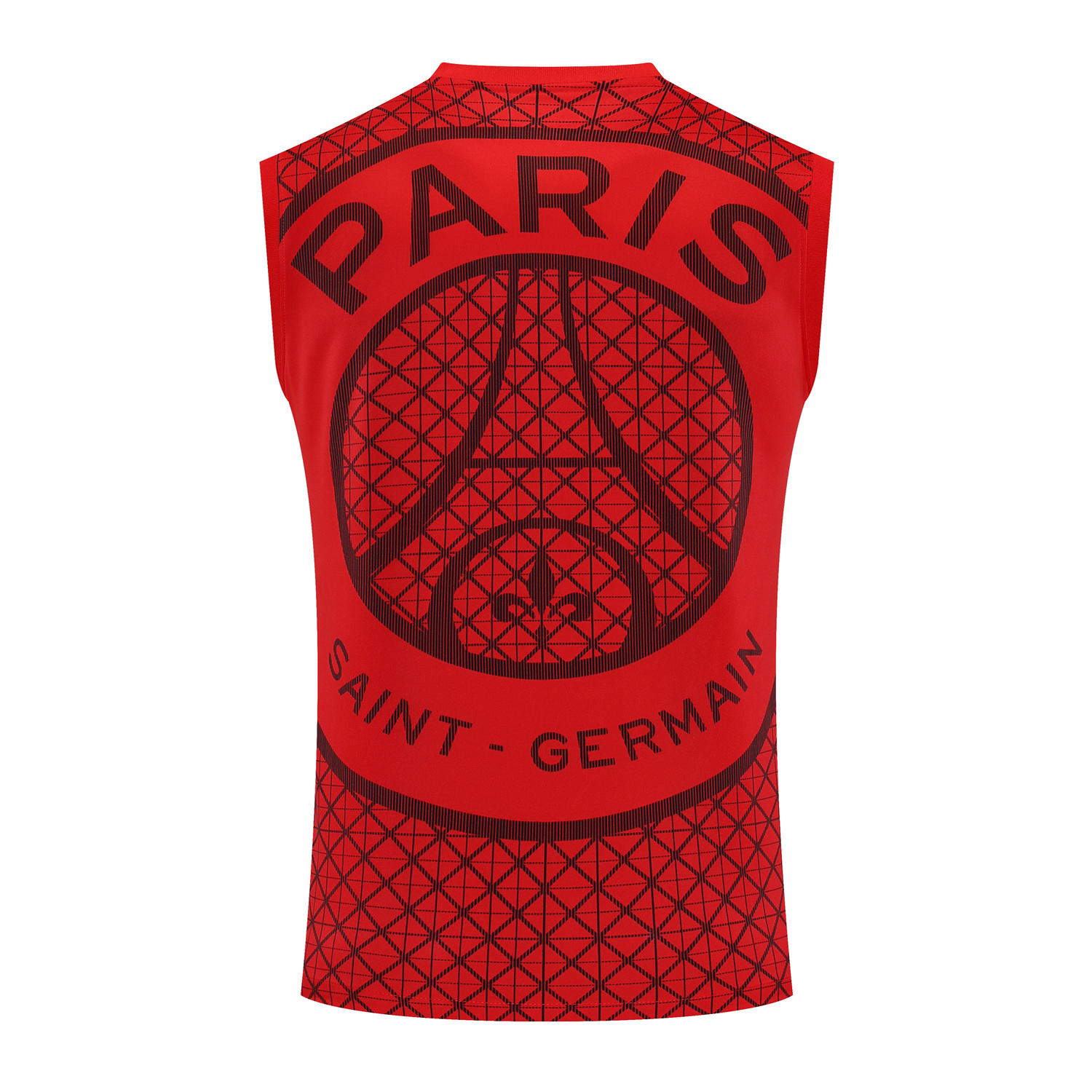 AlphaJersey-Paris Saint-Germain PSG 25-26 Vest Training Set - Red Vest & Deep Blue Shorts