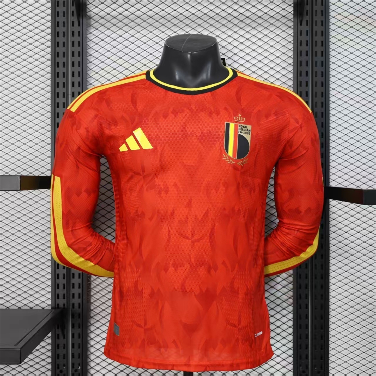 AlphaJersey-Belgium 2026 Home Long Sleeves Jersey - Player Version