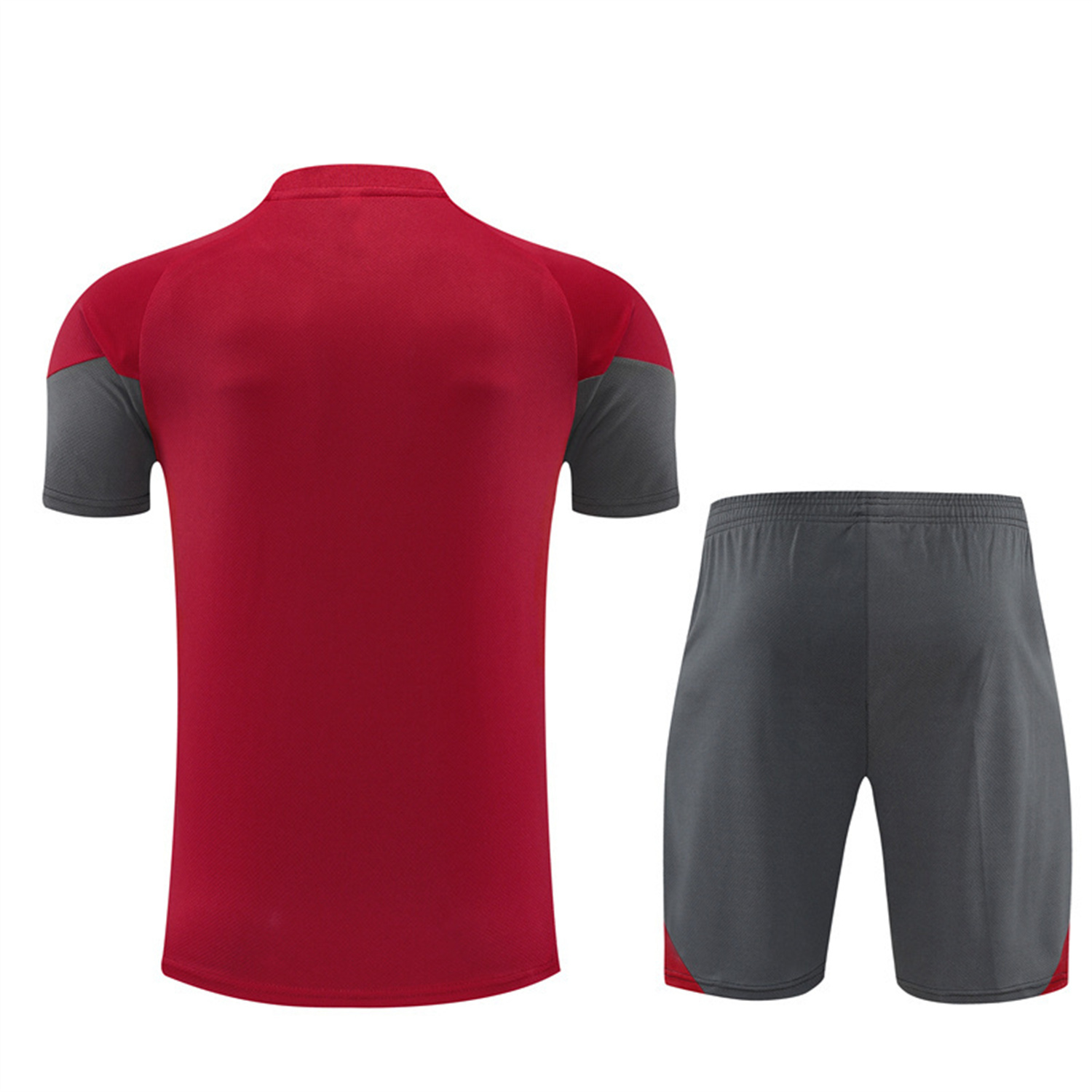 AlphaJersey-Arsenal 25-26 Kids Short-Sleeve Training Set - Red Top & Green Shorts