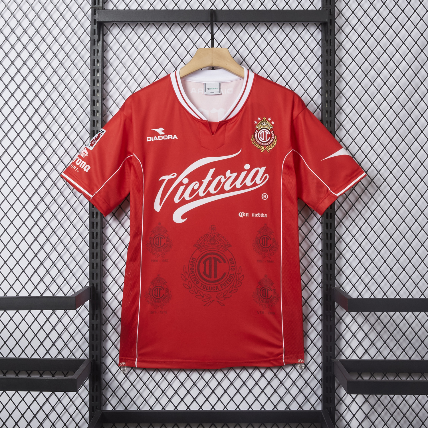 AlphaJersey-Retro Toluca 1998-99 Home Red Jersey