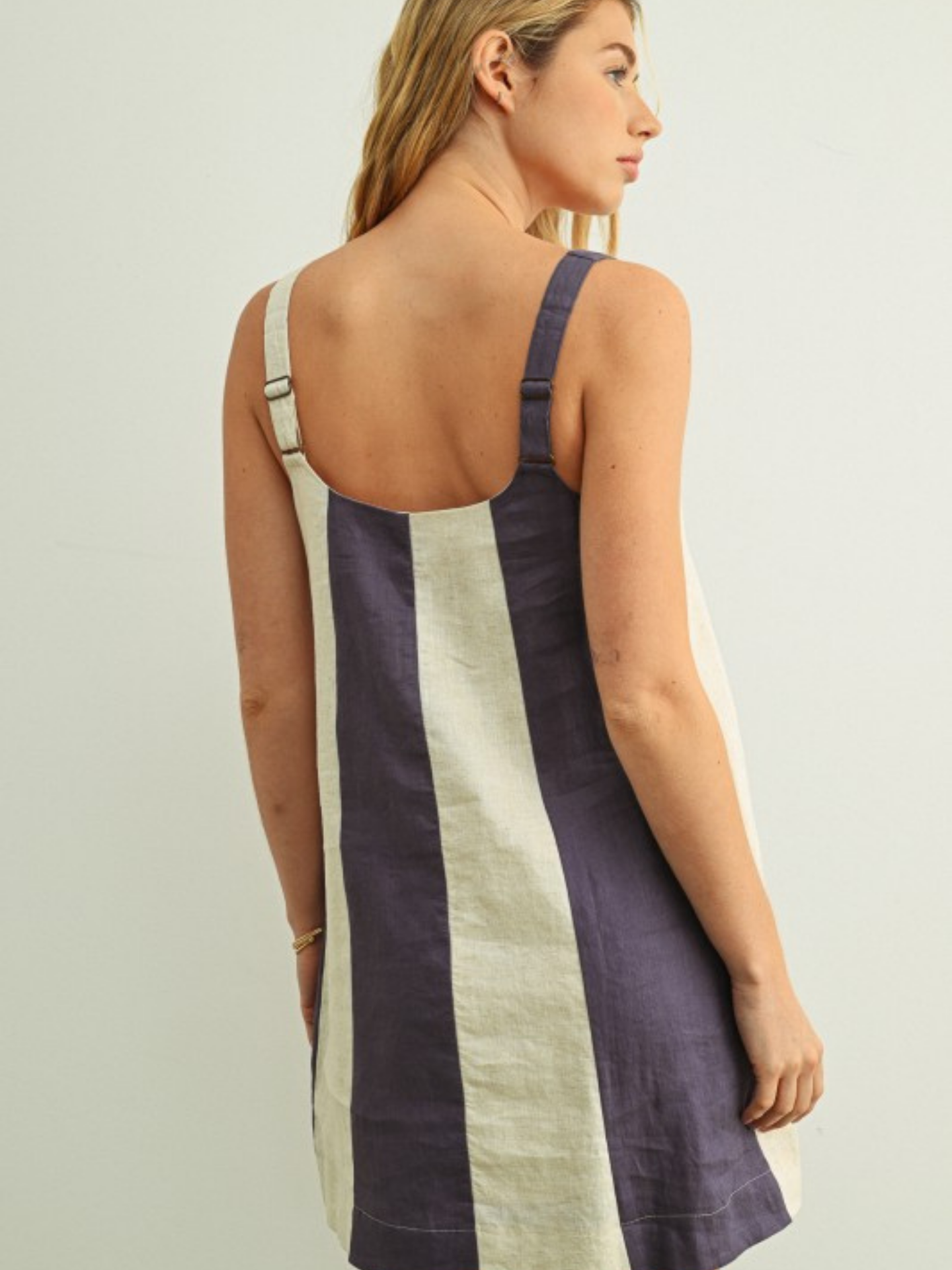 Striped Linen Dress | Elegant Women's Fashion by coolavocek