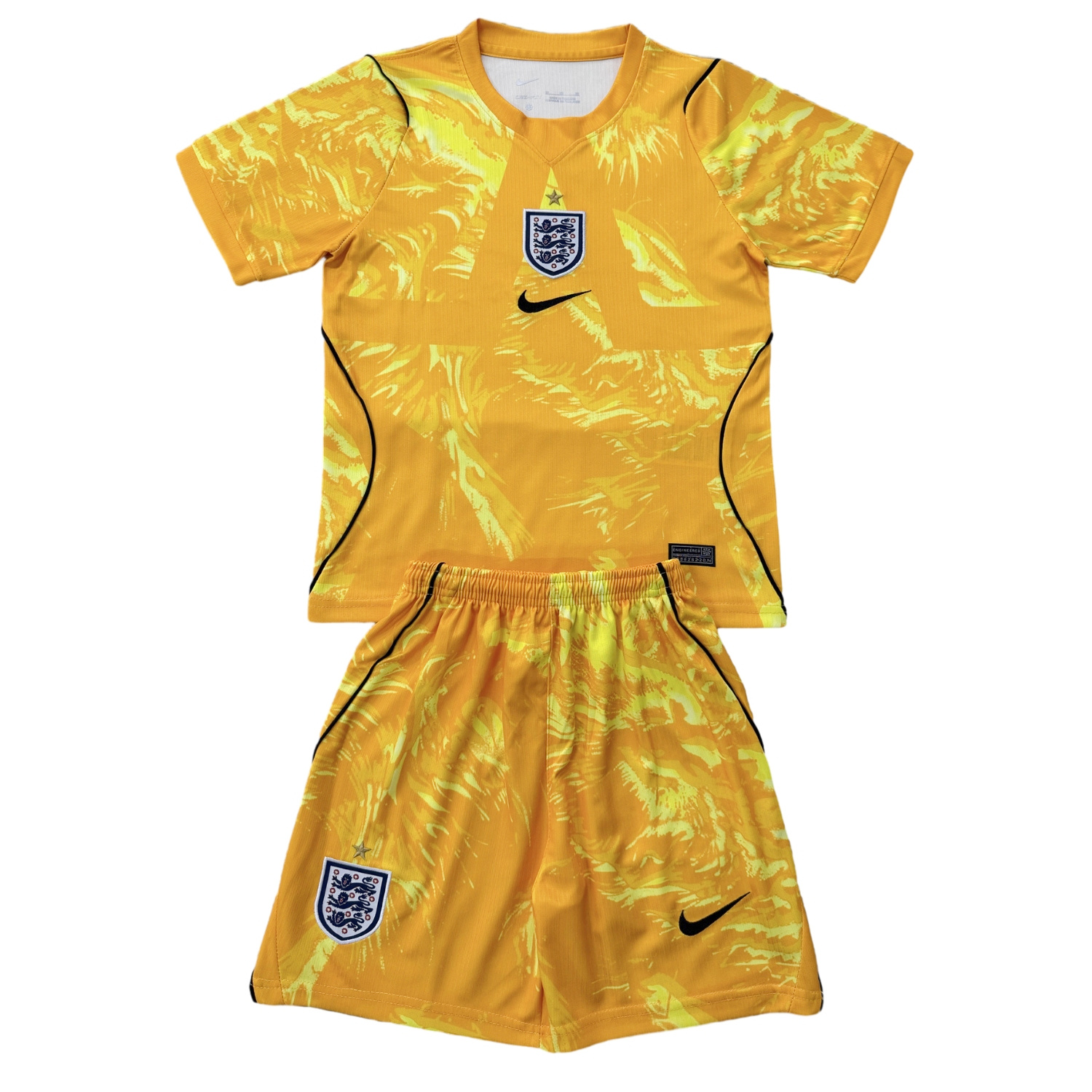 AlphaJersey-England 2026 Goalkeeper Yellow Men's Adult Jersey Set - Fans Version