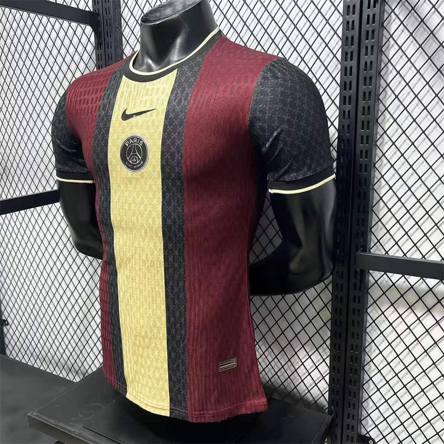 AlphaJersey-Paris Saint-Germain PSG 25-26 Red And Yellow Stripes Special Jersey - Player Version
