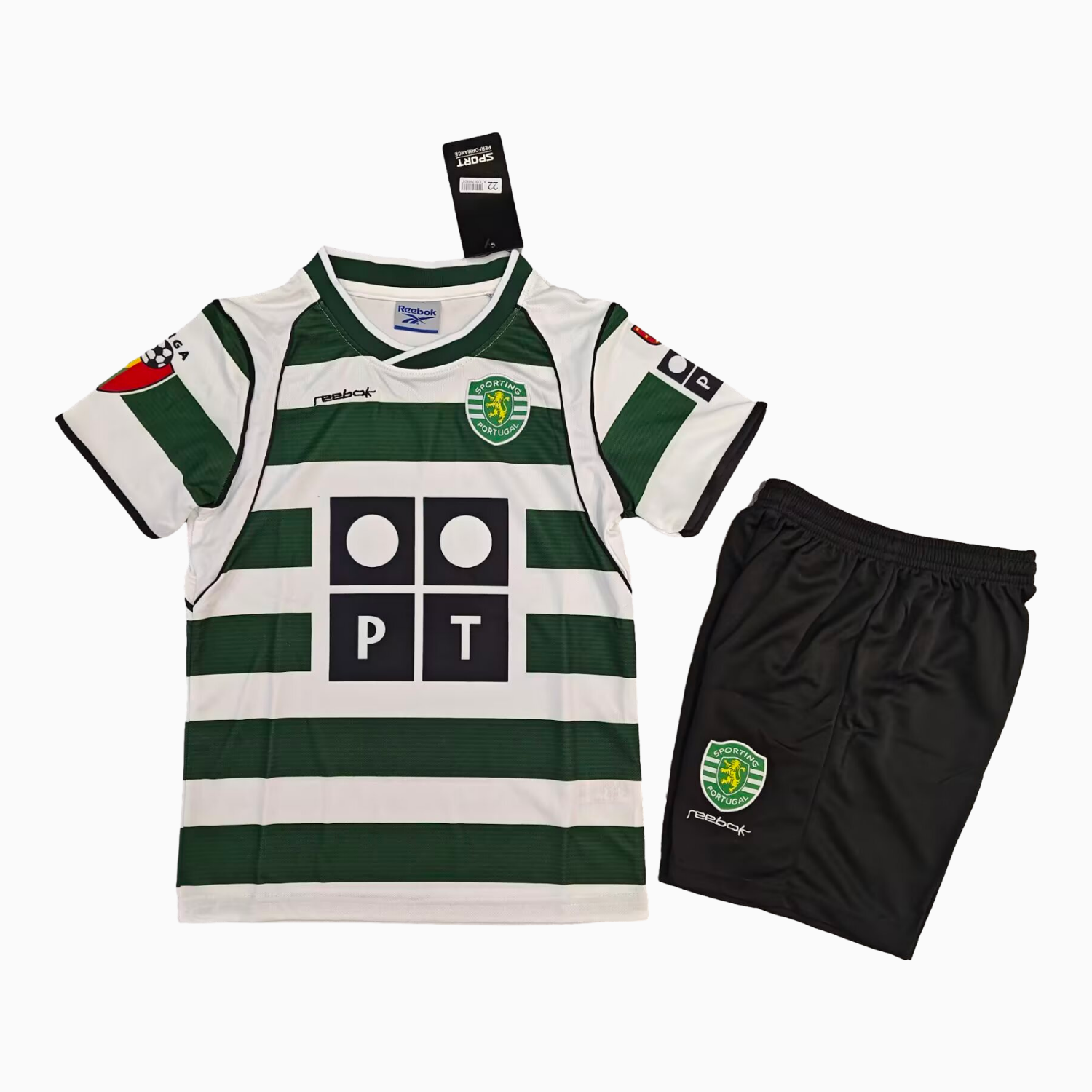 AlphaJersey-Retro Sporting CP 2001-02 Home Kids Kit