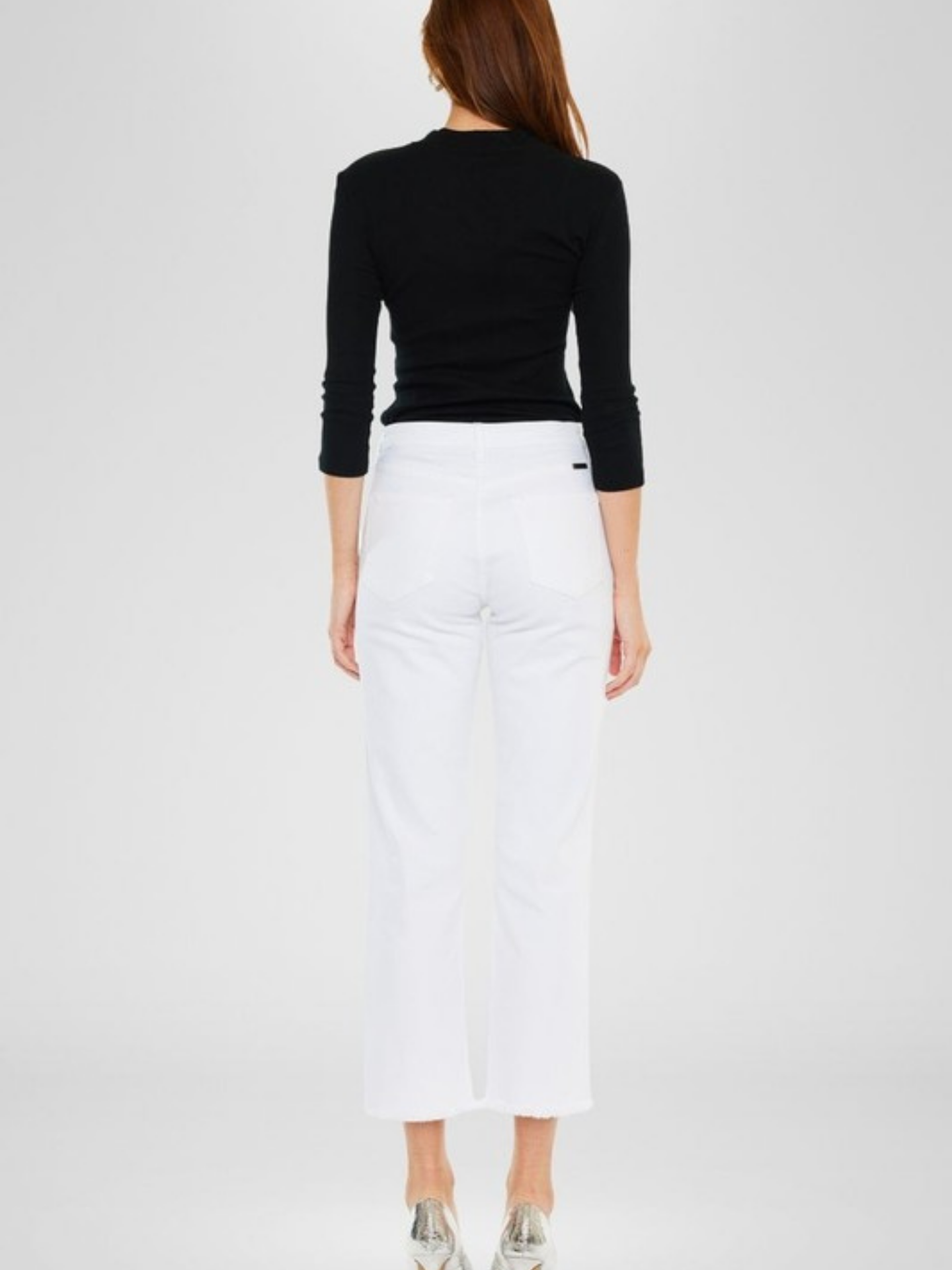 Cropped Straight White Denim | Elegant Women's Fashion by coolavocek