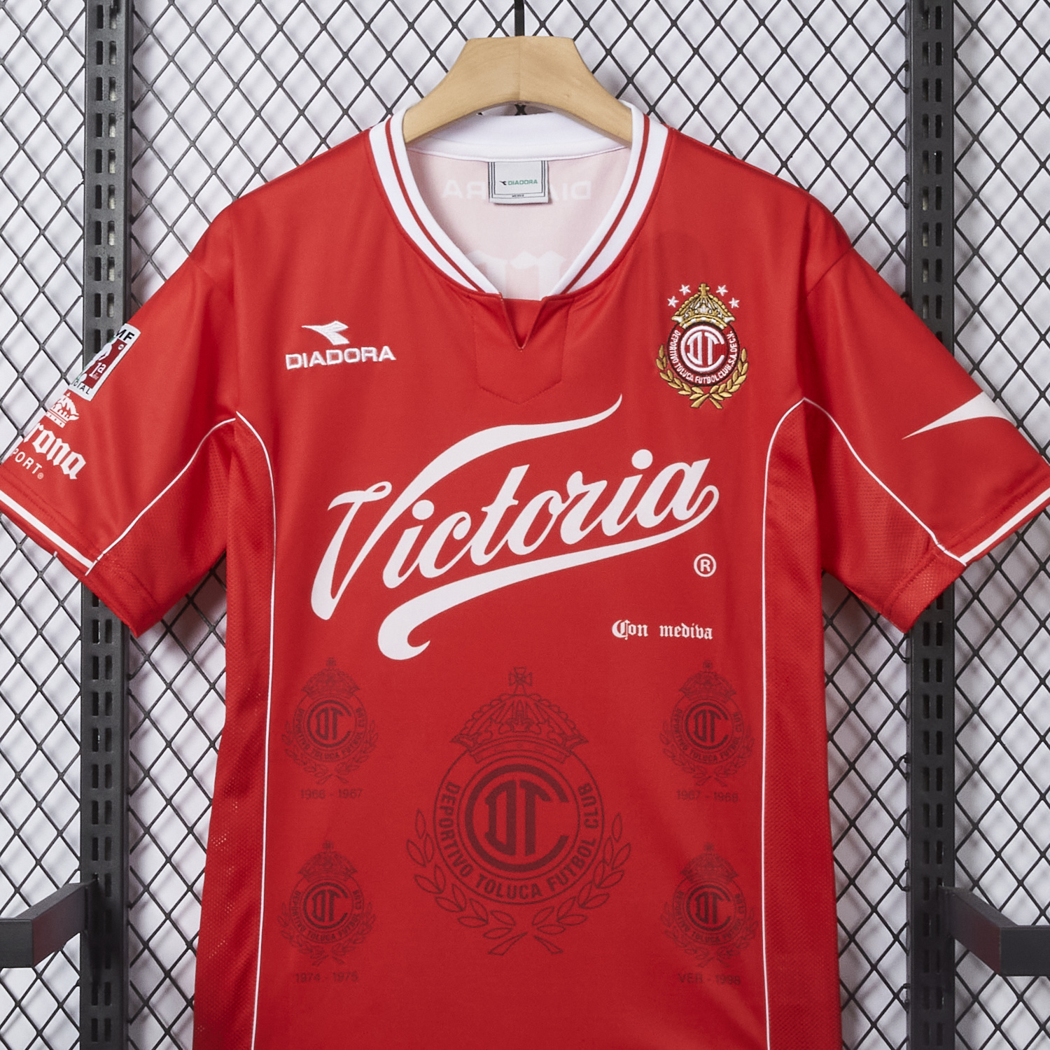 AlphaJersey-Retro Toluca 1998-99 Home Red Jersey